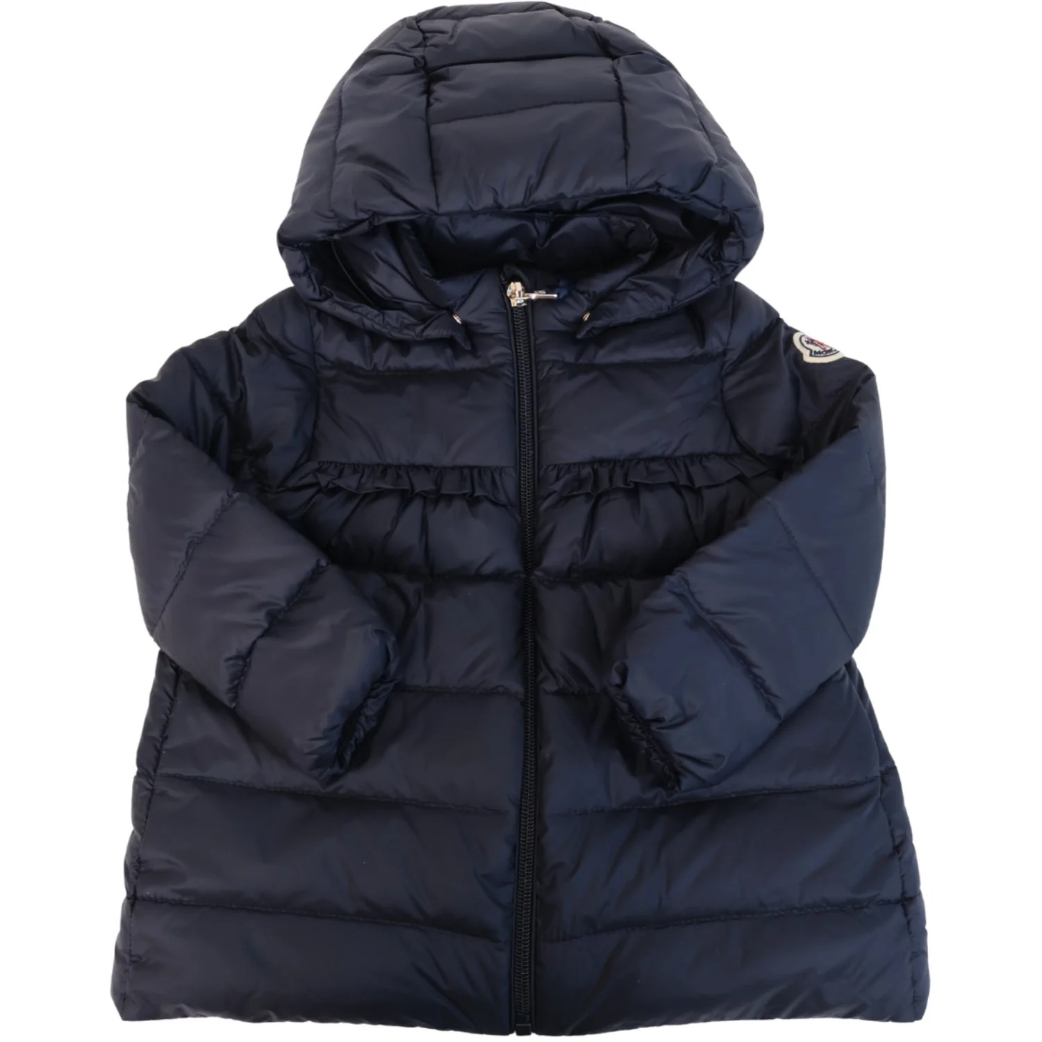 Moncler Navy Nevra Long Coat - Image 2
