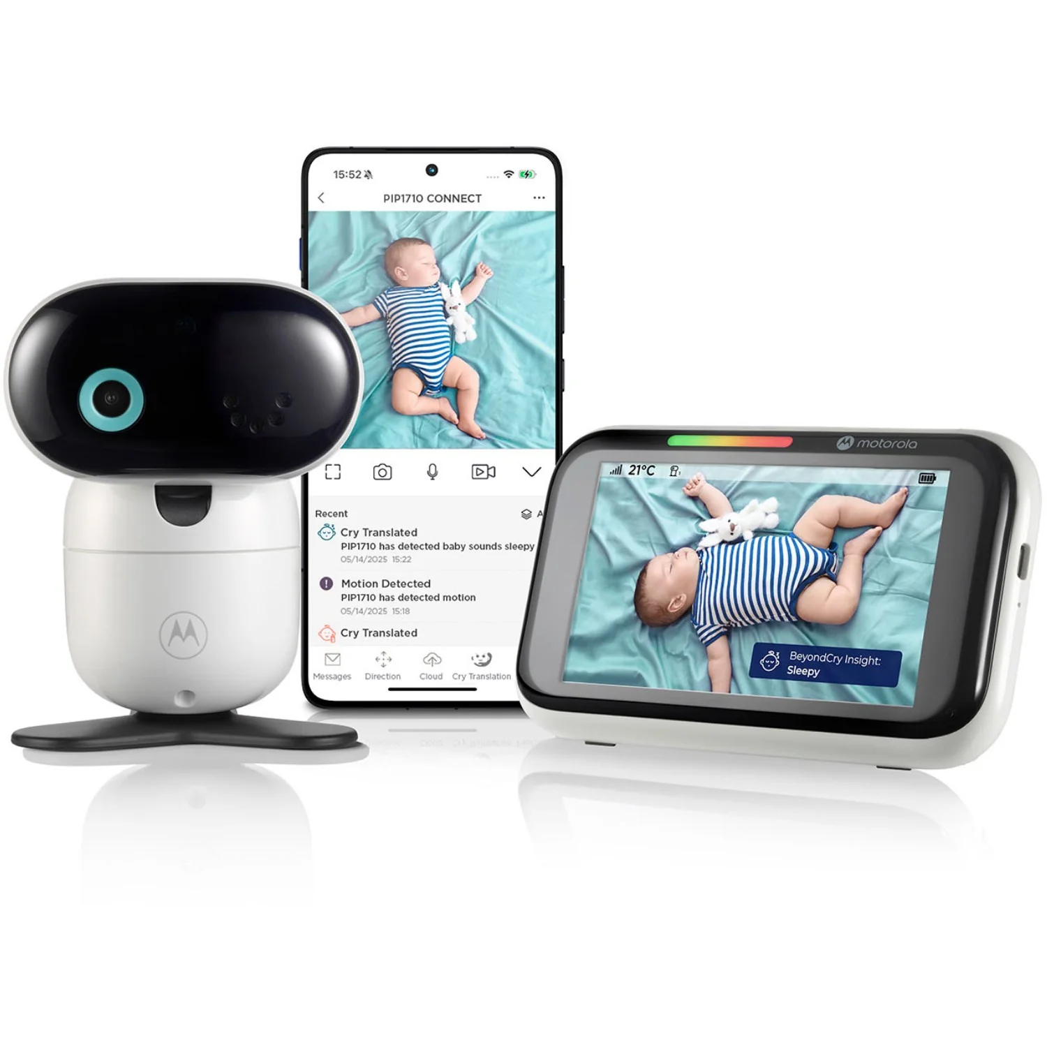 Motorola White, Black PIP1710 Baby Monitor - Image 3