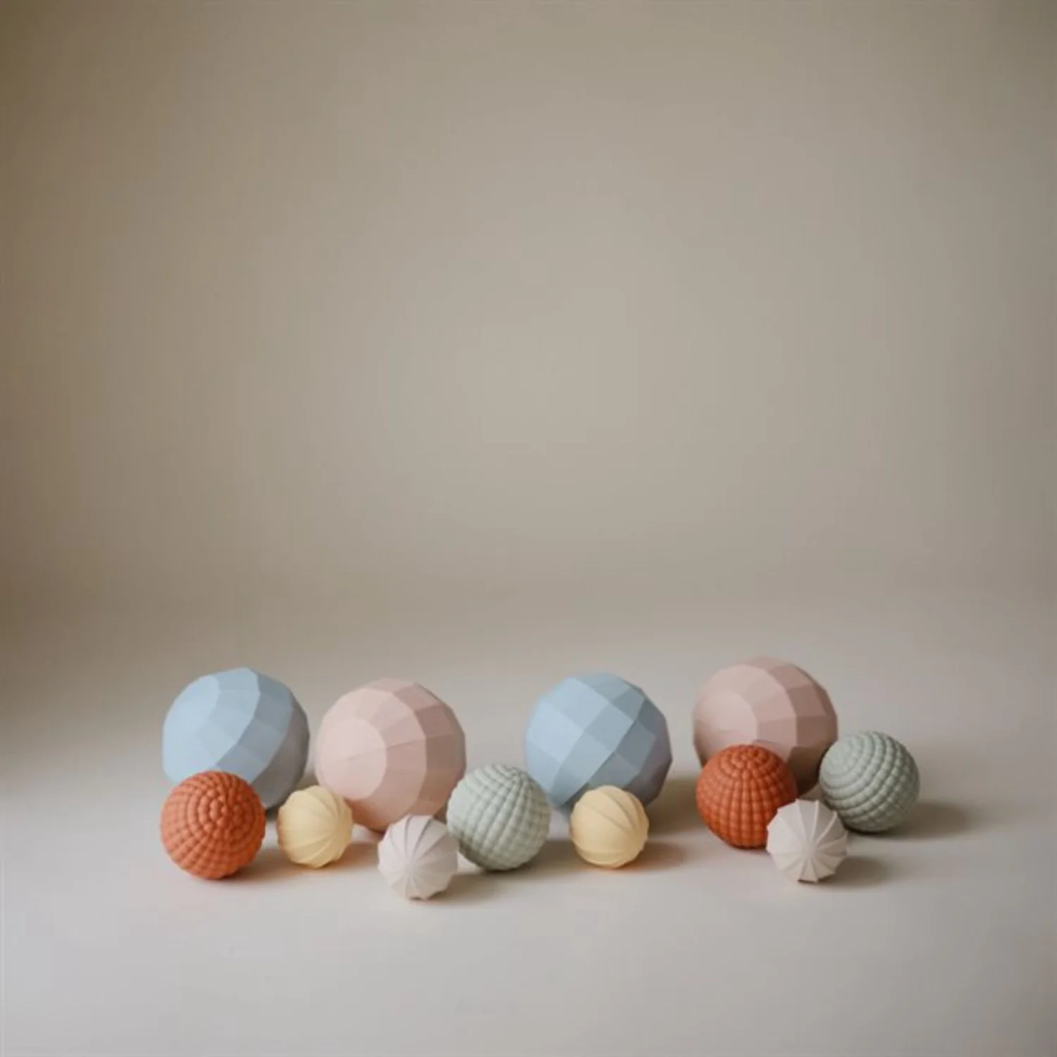 Mushie Blush Nesting Spheres Sensory Toy - Image 4