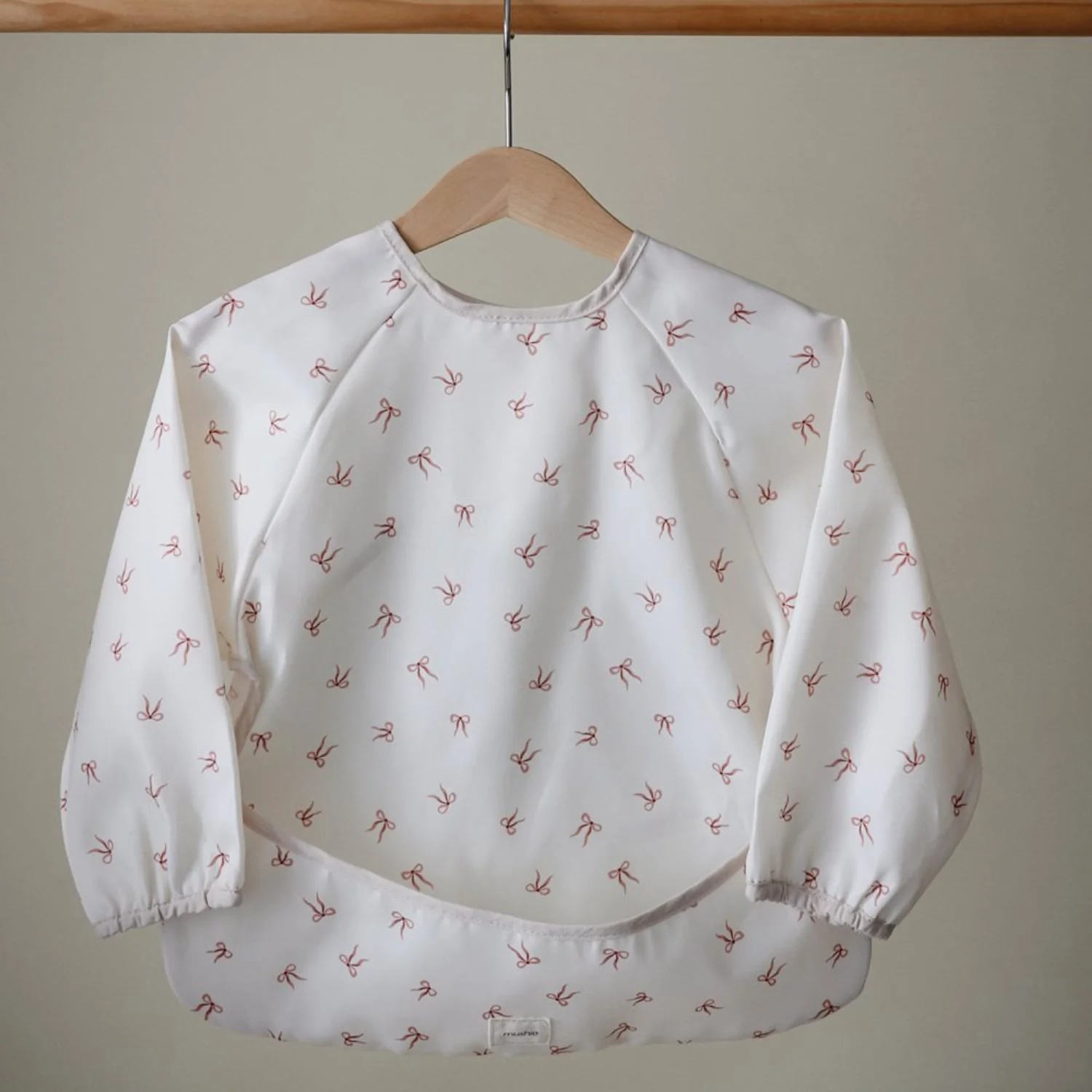 Mushie Bows Mushie Long Sleeve Bib - Bows - Image 5