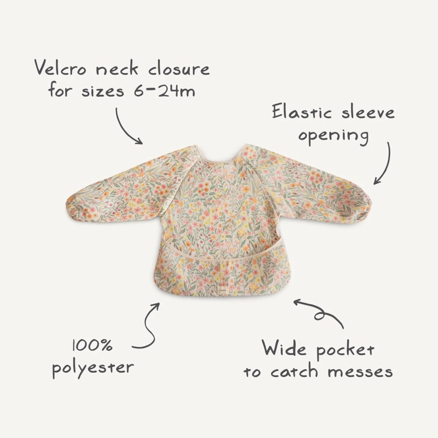 Mushie Space Mushie Long Sleeve Bib - Space - Image 6