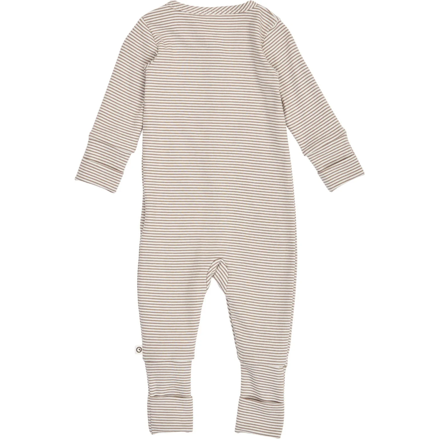 Müsli Balsam Cream/ Walnut Mini Stripe Rib Bodysuit - Image 2