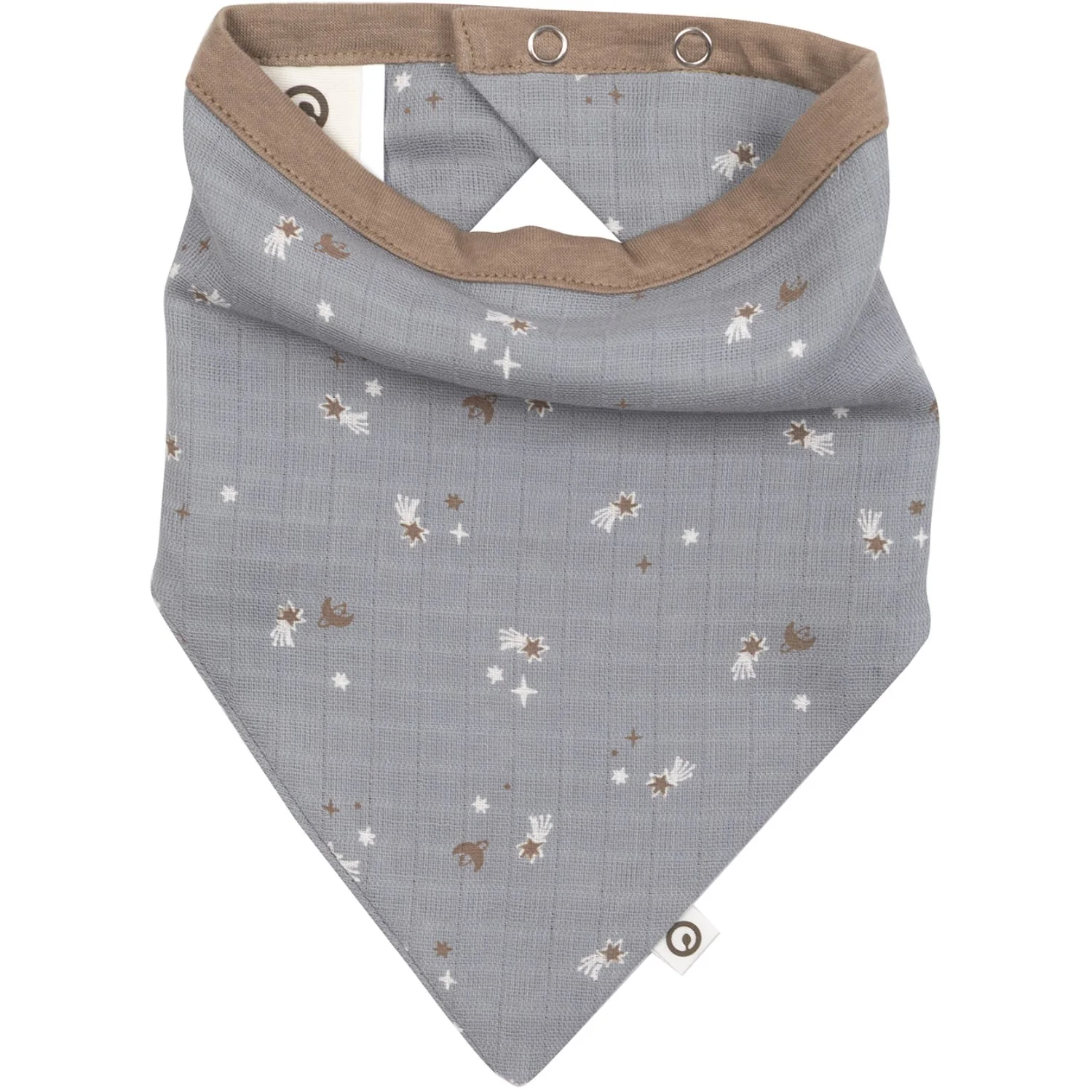 Müsli Jasmin Blue/ Balsam Cream/ Walnut Stars Muslin Bib 2-Pack - Image 3
