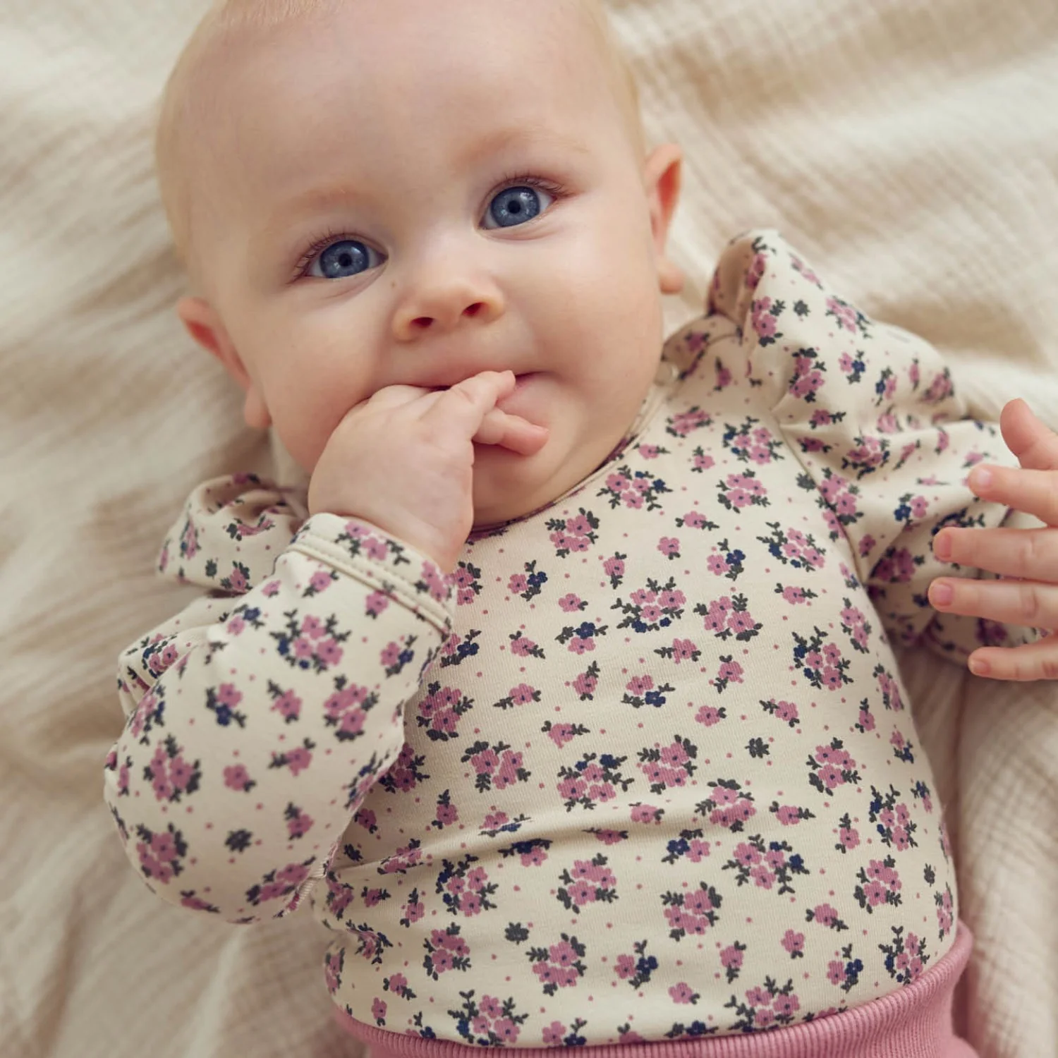 Müsli Oak/ Nostalgia Rose/ Deep Green Zinna Puff L/S Body - Image 2