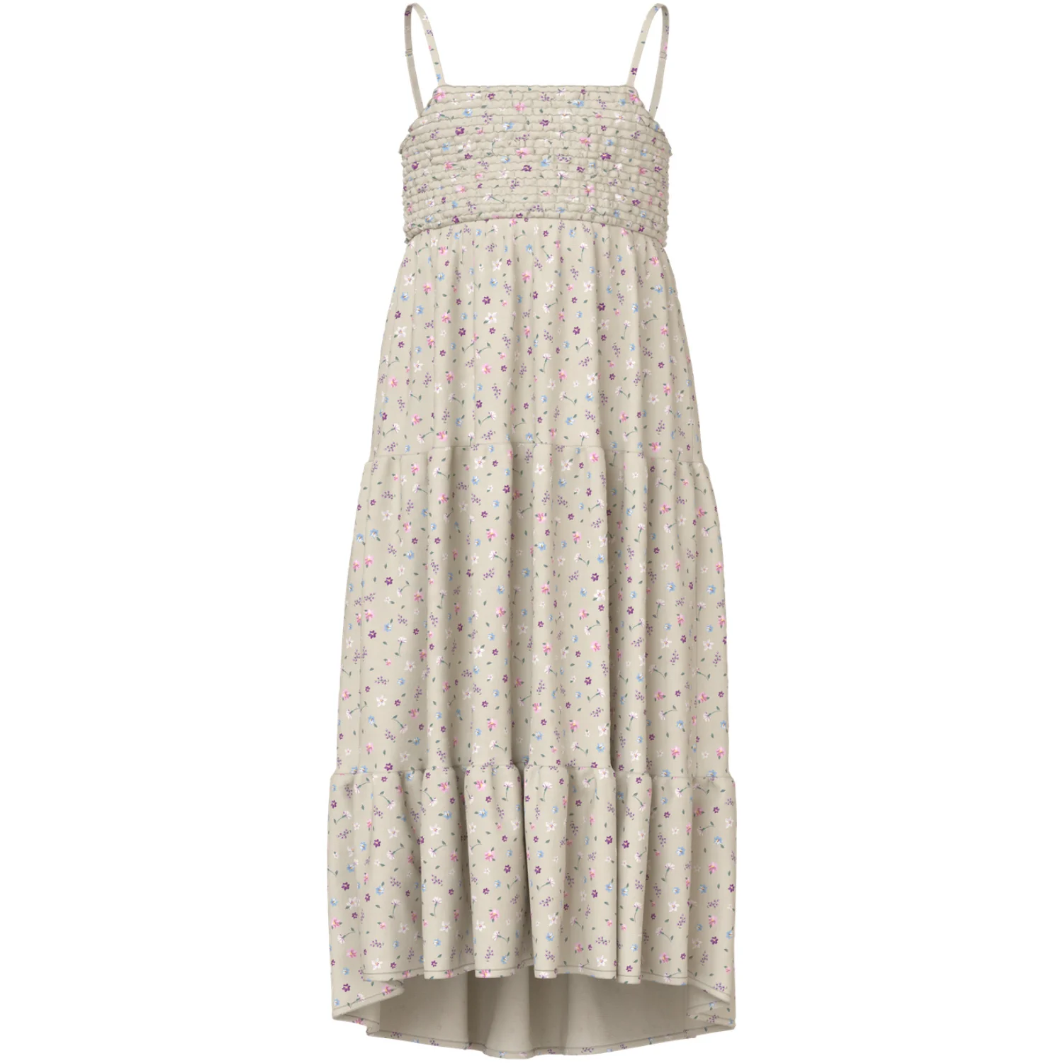 Name It Almond Milk Cute Flowers Nkfvinaya Strap Maxi Dress