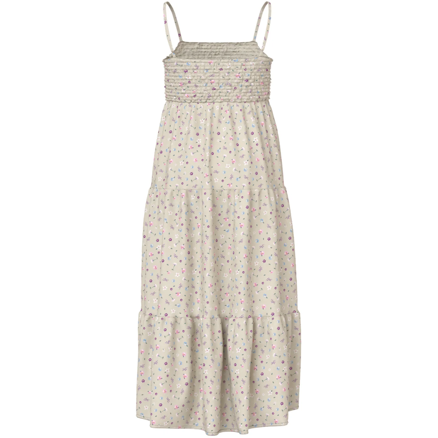 Name It Almond Milk Cute Flowers Nkfvinaya Strap Maxi Dress - Image 2