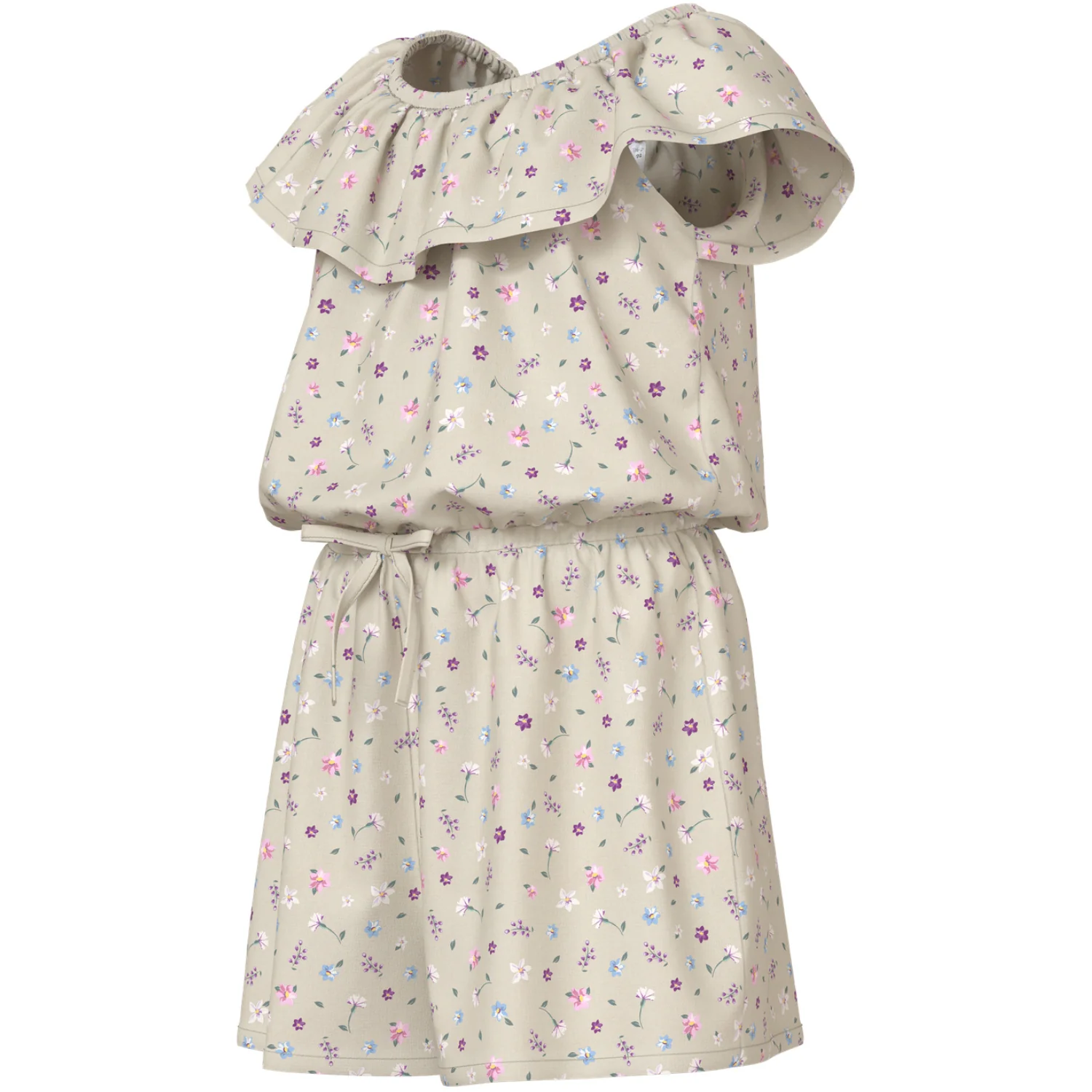 Name It Almond Milk Cute Flowers Nmfvinaya Ss Playsuit - Image 3