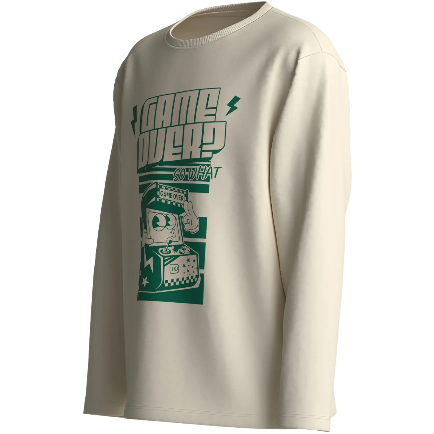 Name It Antique White Game Over Nkmvictor Ls Nreg Top - Image 2