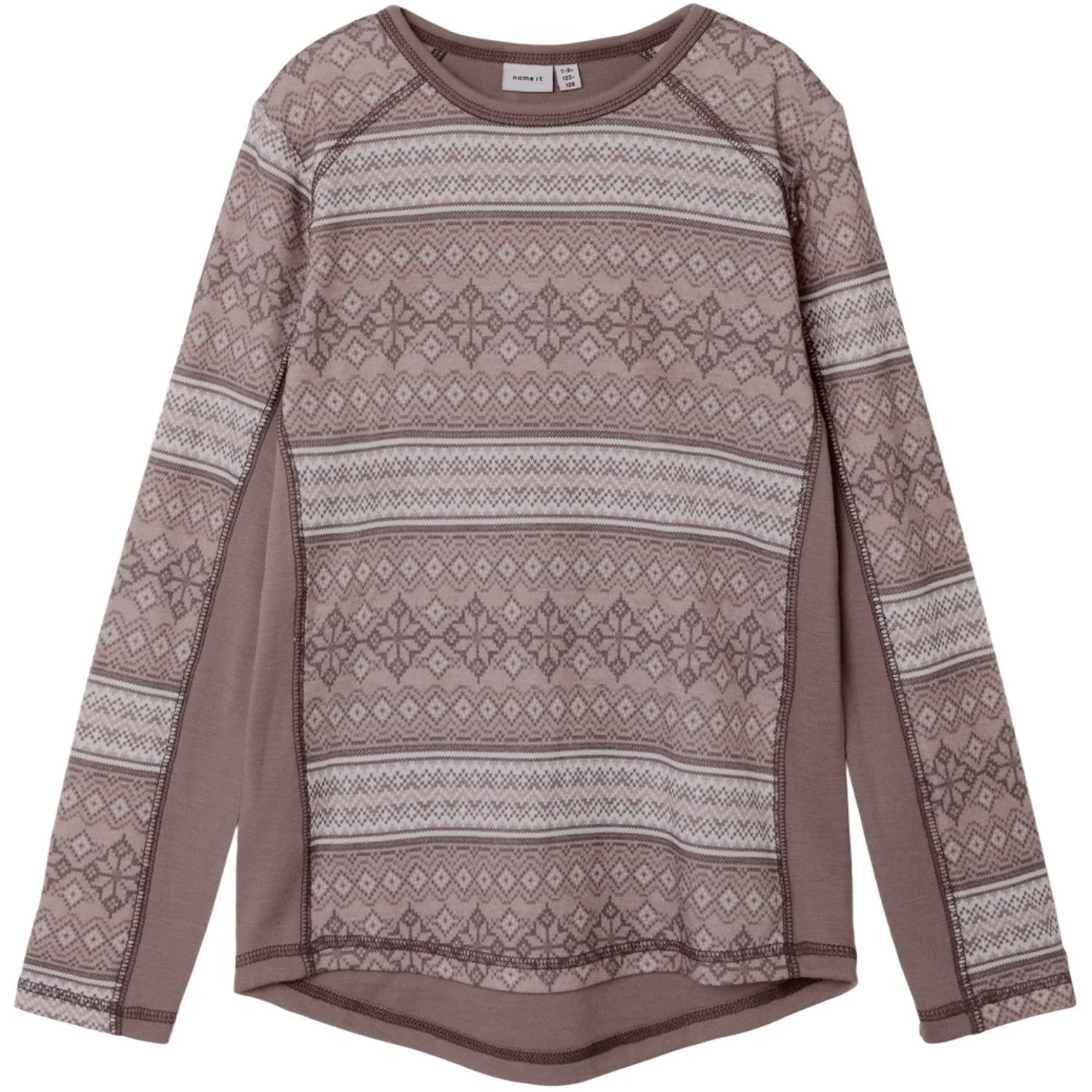 Name It Antler Snow Pattern Nkfwillto Wool Ls Top