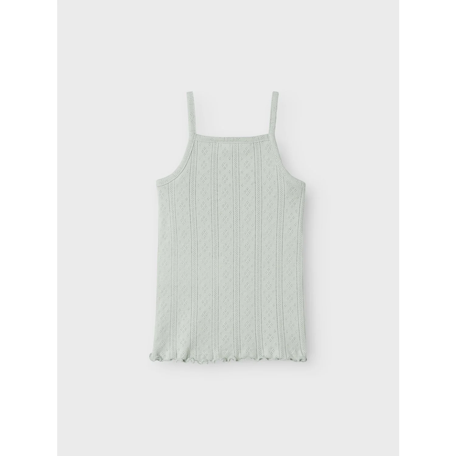 Name It Aqua Gray Jsilke Slim Strap Top - Image 3