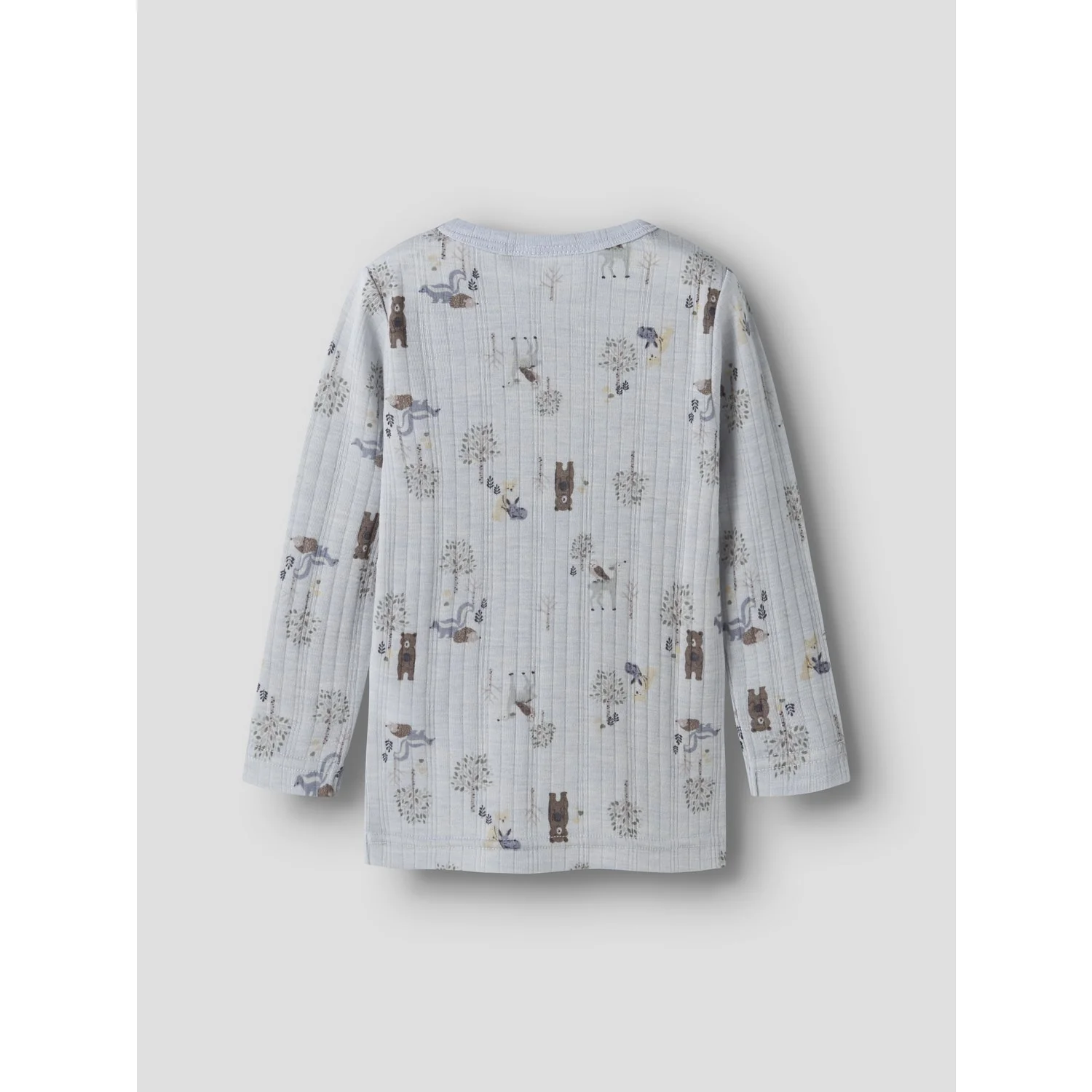Name It Arctic Ice Forest Animals Nmmwang Wool Needle Ls Top Noos - Image 2