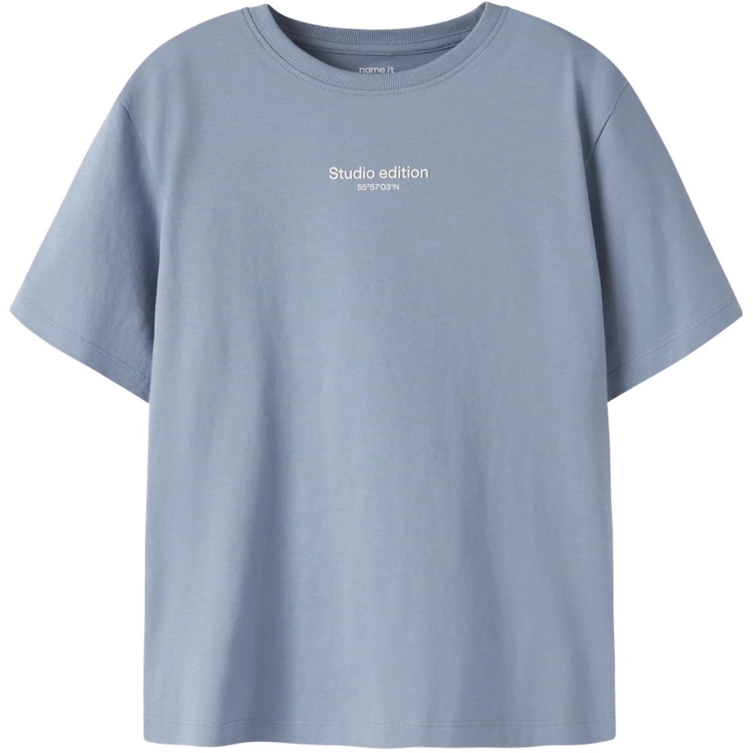 Name It Ashley Blue W. Jet Stream Print Nkmbrody Ss Nreg Top Noos