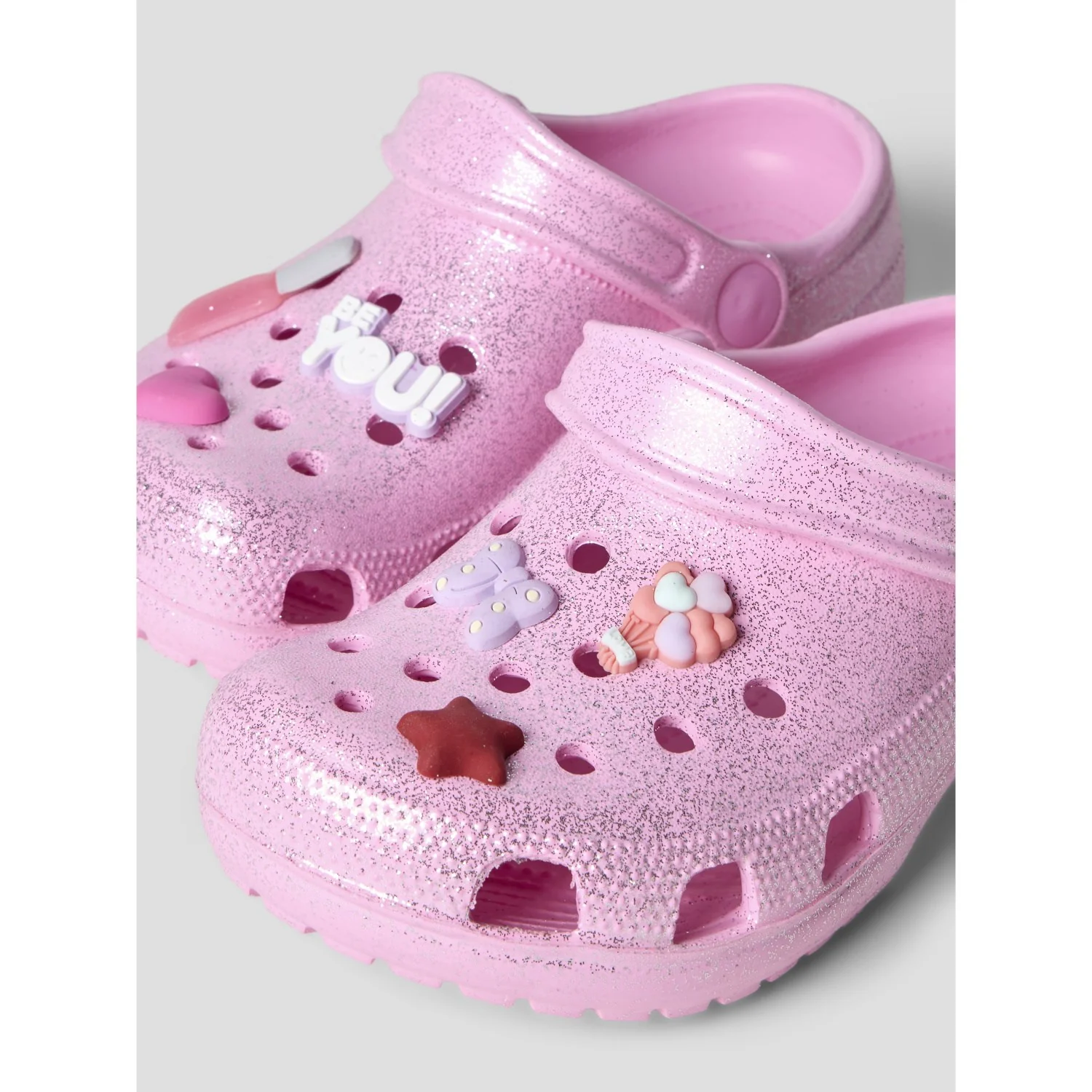 Name It Begonia Pink Glitter Nknfame Clogs Noos - Image 2