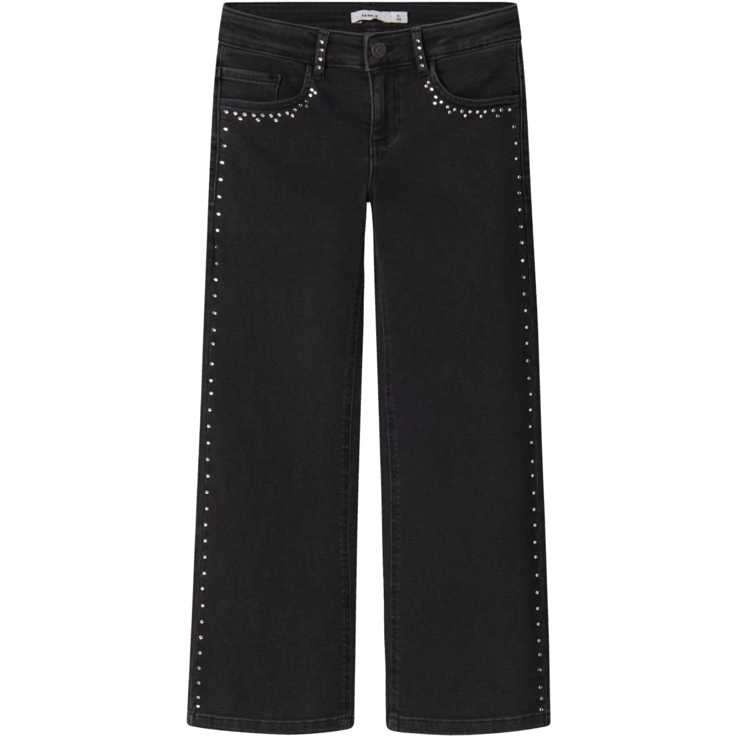 Name It Black Nkfrose Wide Rhinestone Jeans 8810-Bf O