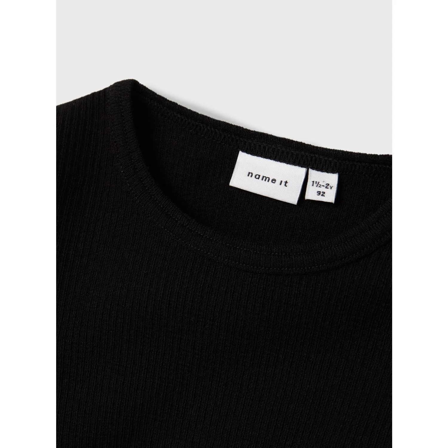 Name It Black Nmnwax Wool Rib Ls Top Noos - Image 2