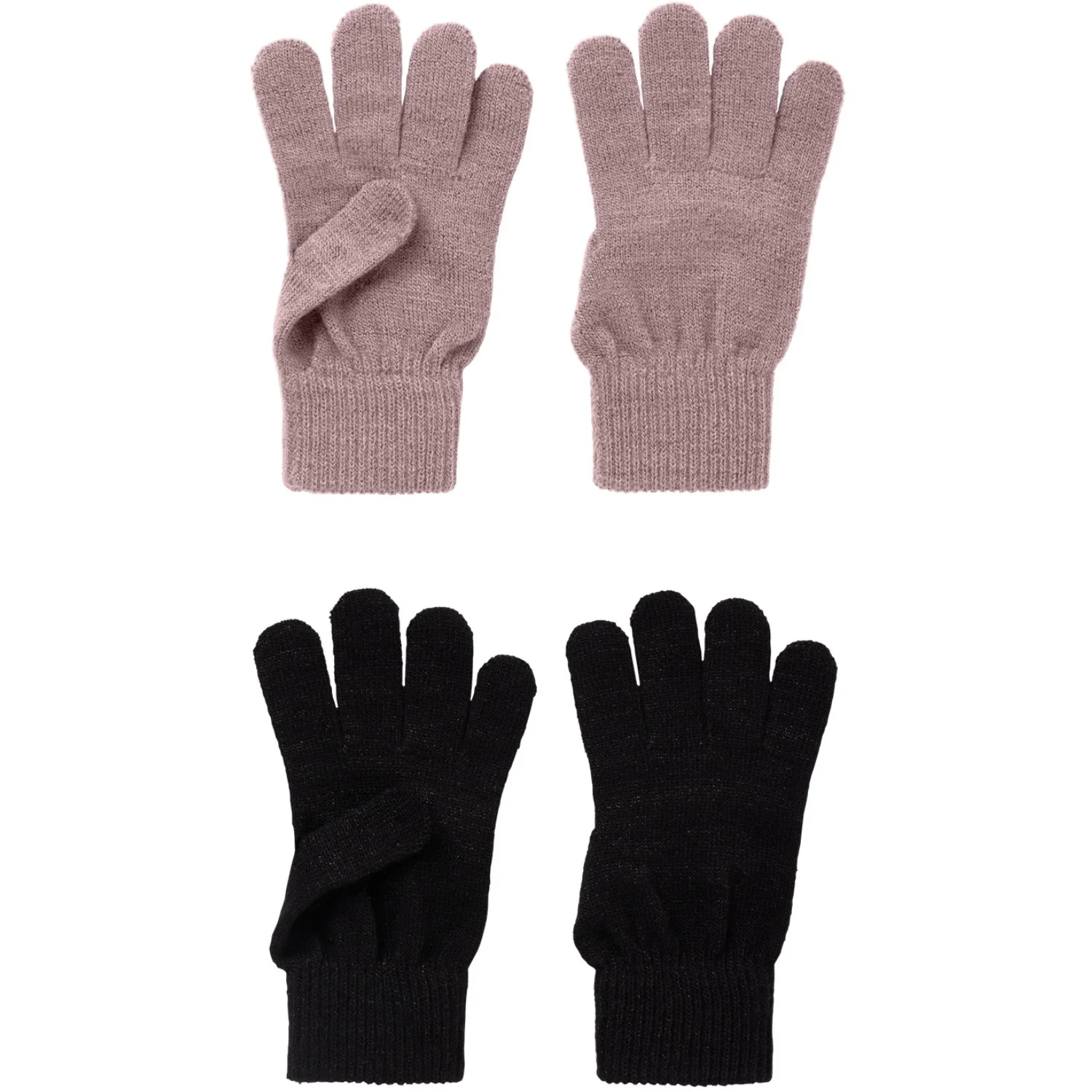 Name It Black Woodrose Nkfmagic Glitter Gloves 2P