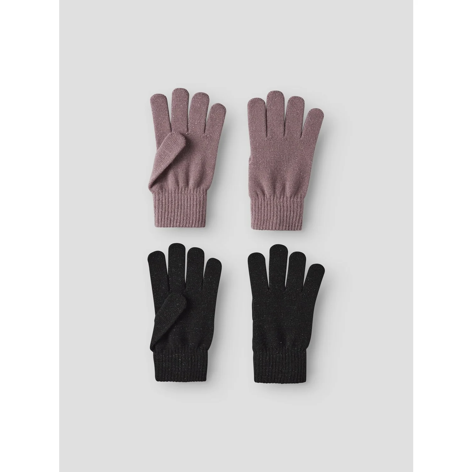 Name It Black Woodrose Nkfmagic Glitter Gloves 2P - Image 4