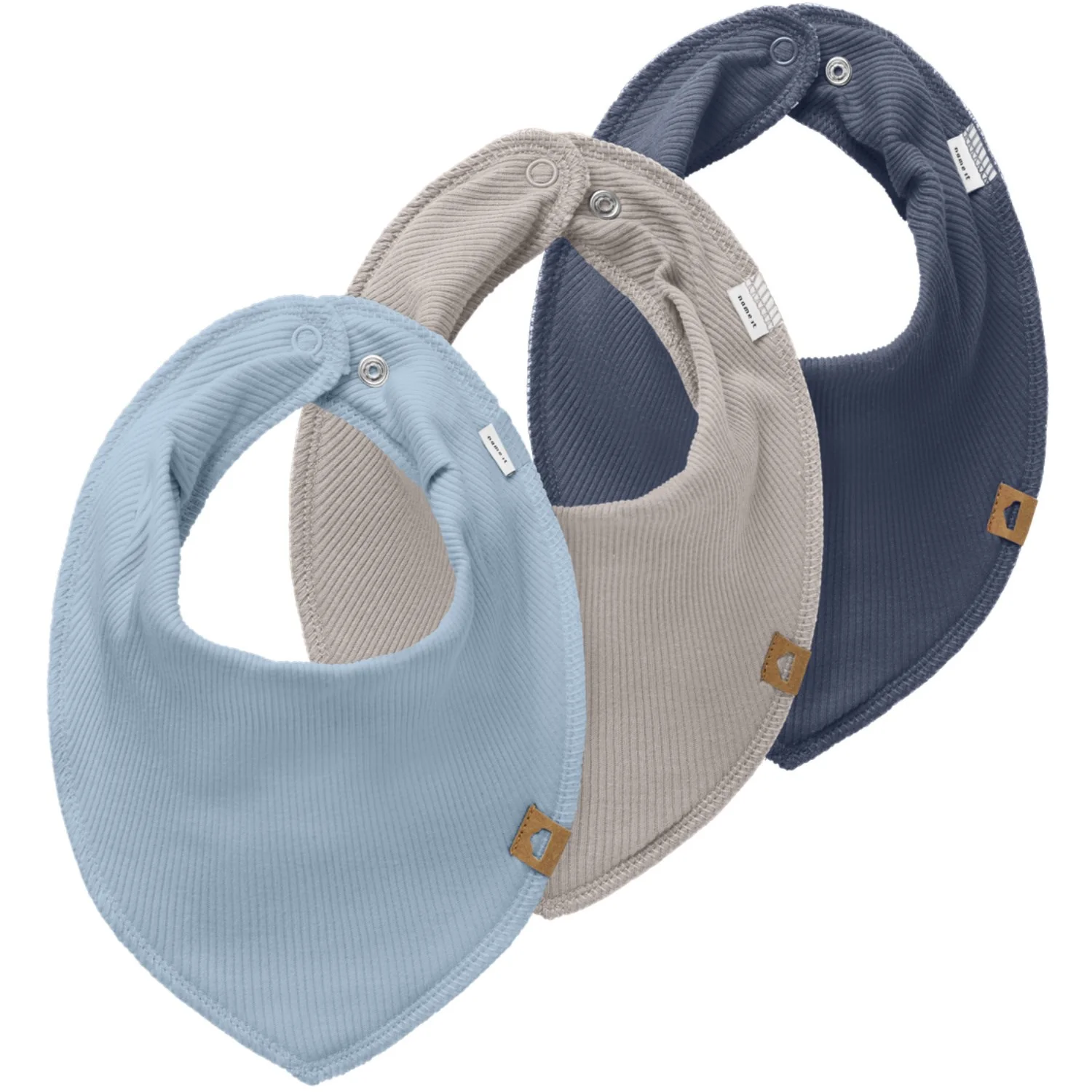 Name It Blue Fog Nbmyasim 3P Rib Scarf Bib