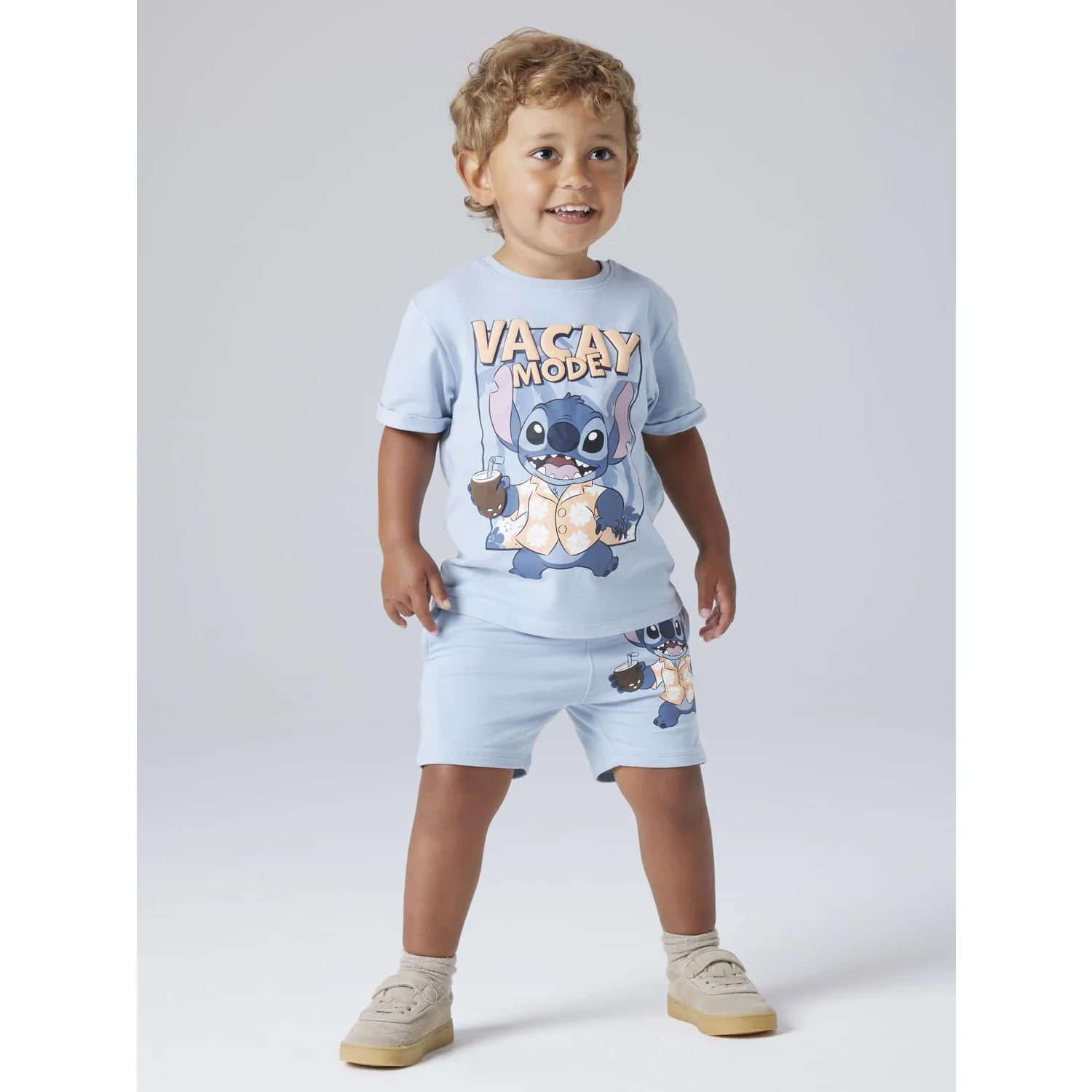 Name It Blue Fog Nmmal Stitch Nreg Long Sw Shorts Unb Wdi - Image 2