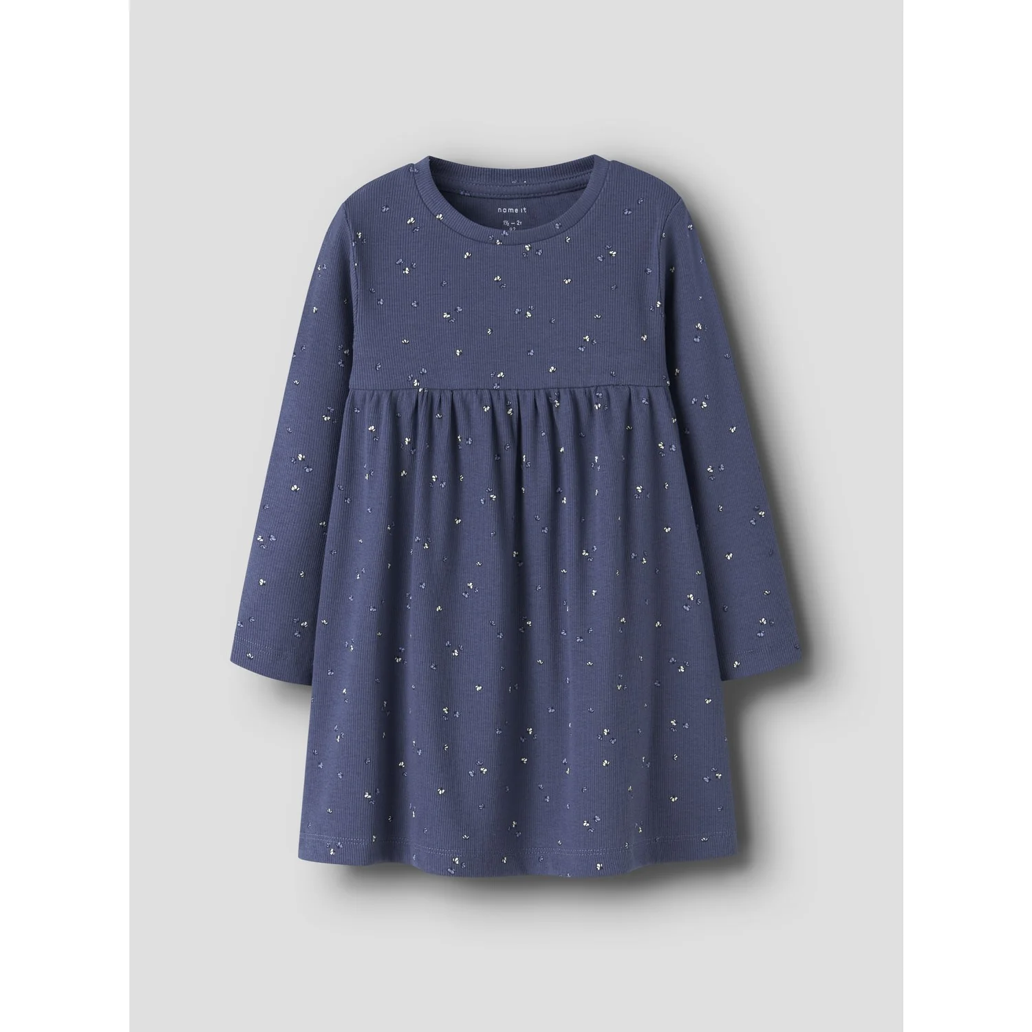 Name It Blue Indigo Nmfnelia Ls Dress Pb - Image 3