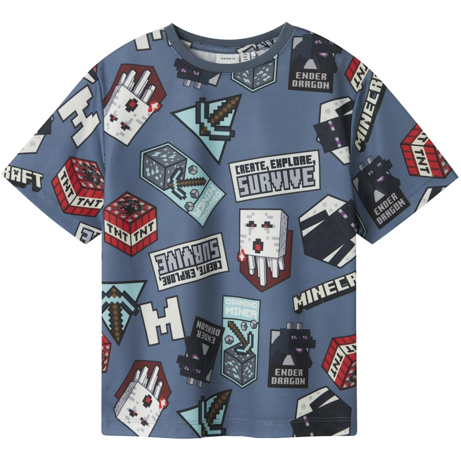Name It Blue Mirage Map Minecraft Regular Poly T-Shirt