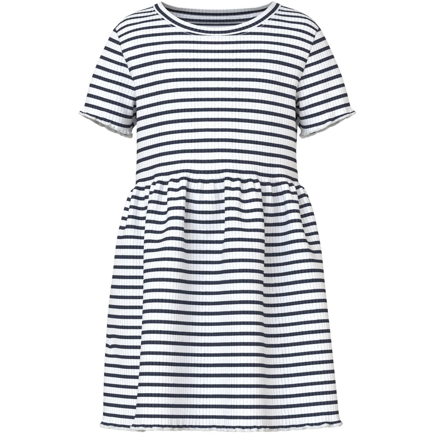 Name It Bright White Blue Nmfvemma Ss Dress