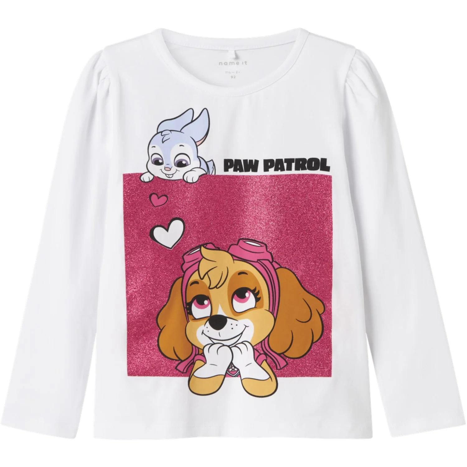 Name It Bright White Nmfjoana Paw Ls Top Box Noos Cplg