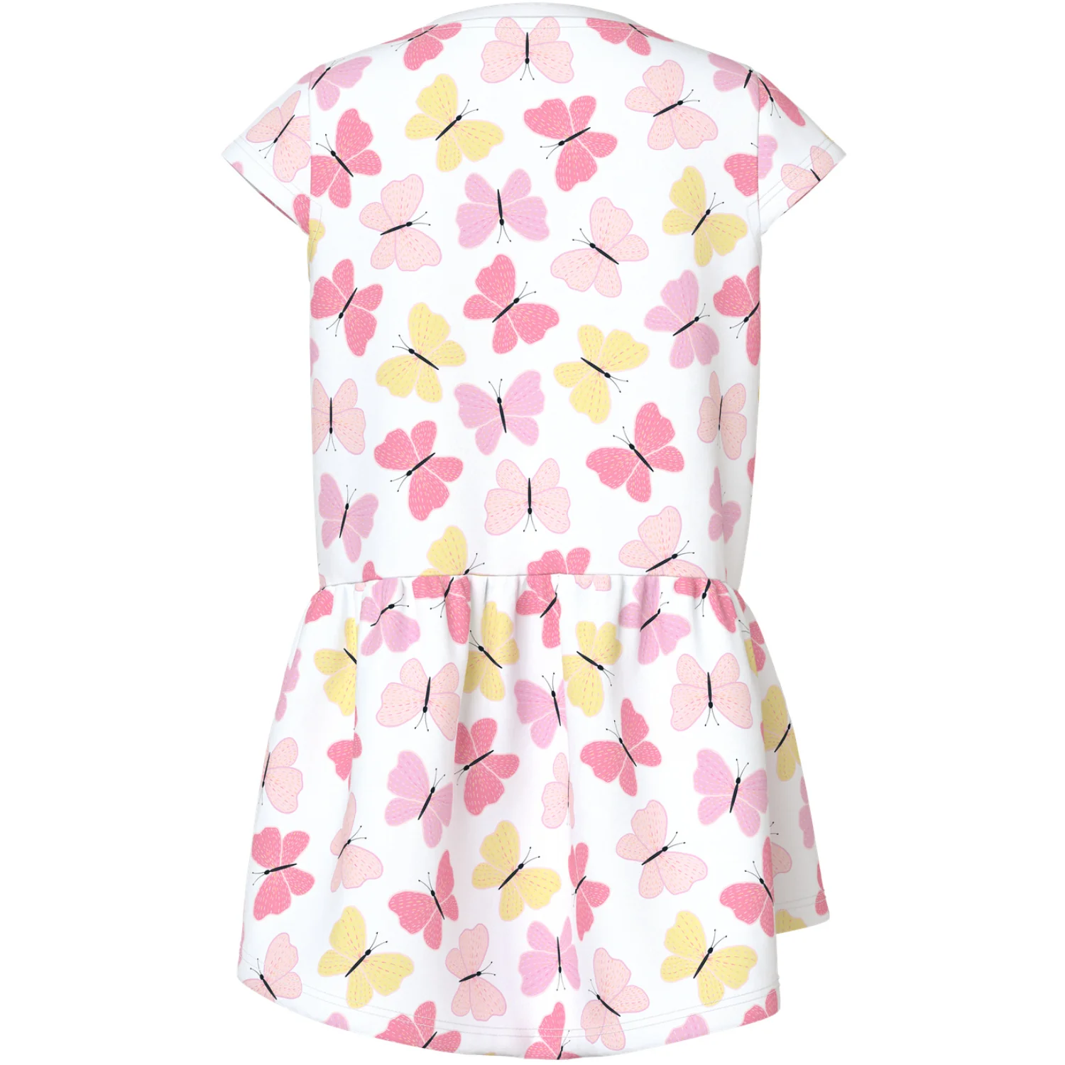 Name It Bright White Pink Butterfly Nmfvigga Capsl Dress F1 Noos - Image 2