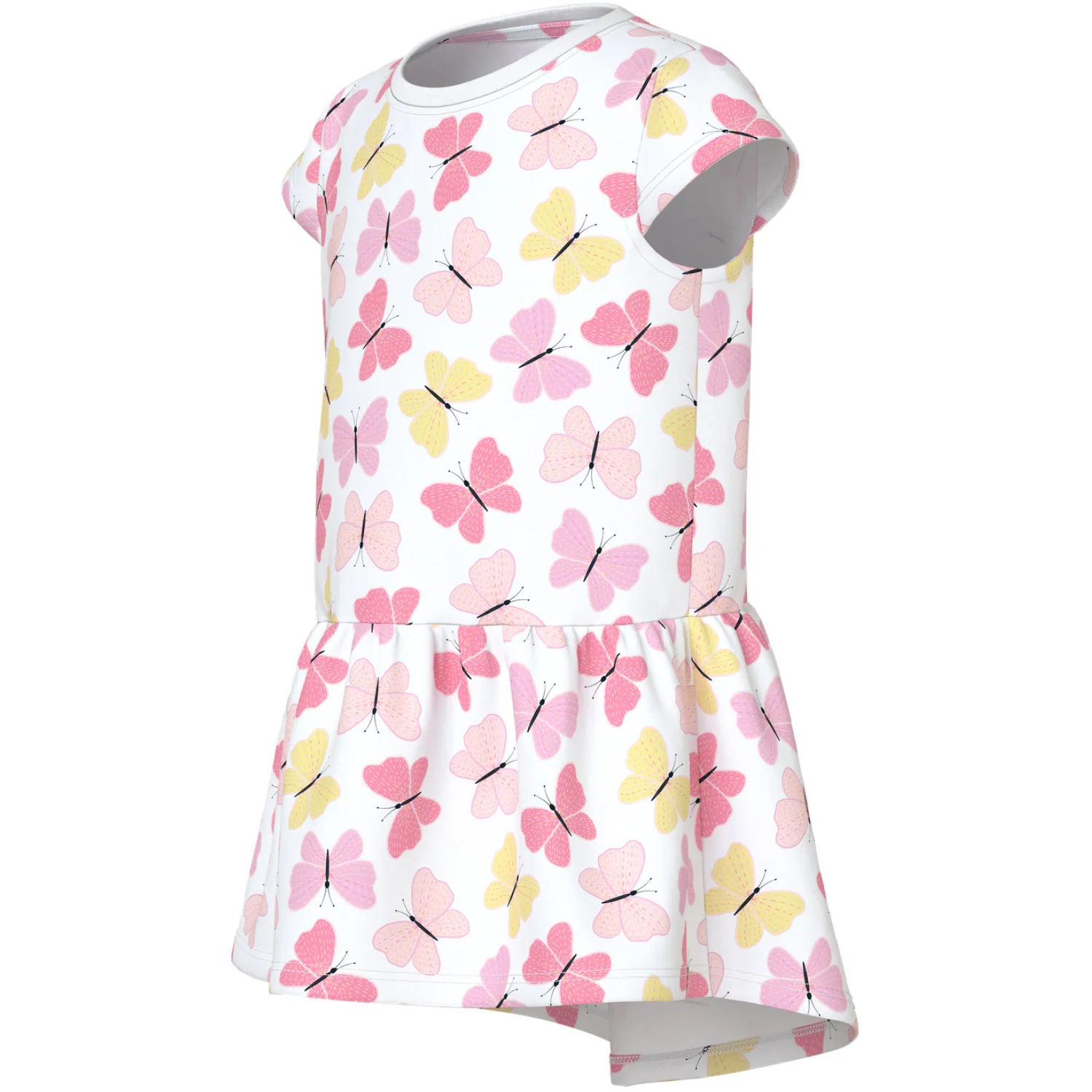 Name It Bright White Pink Butterfly Nmfvigga Capsl Dress F1 Noos - Image 3