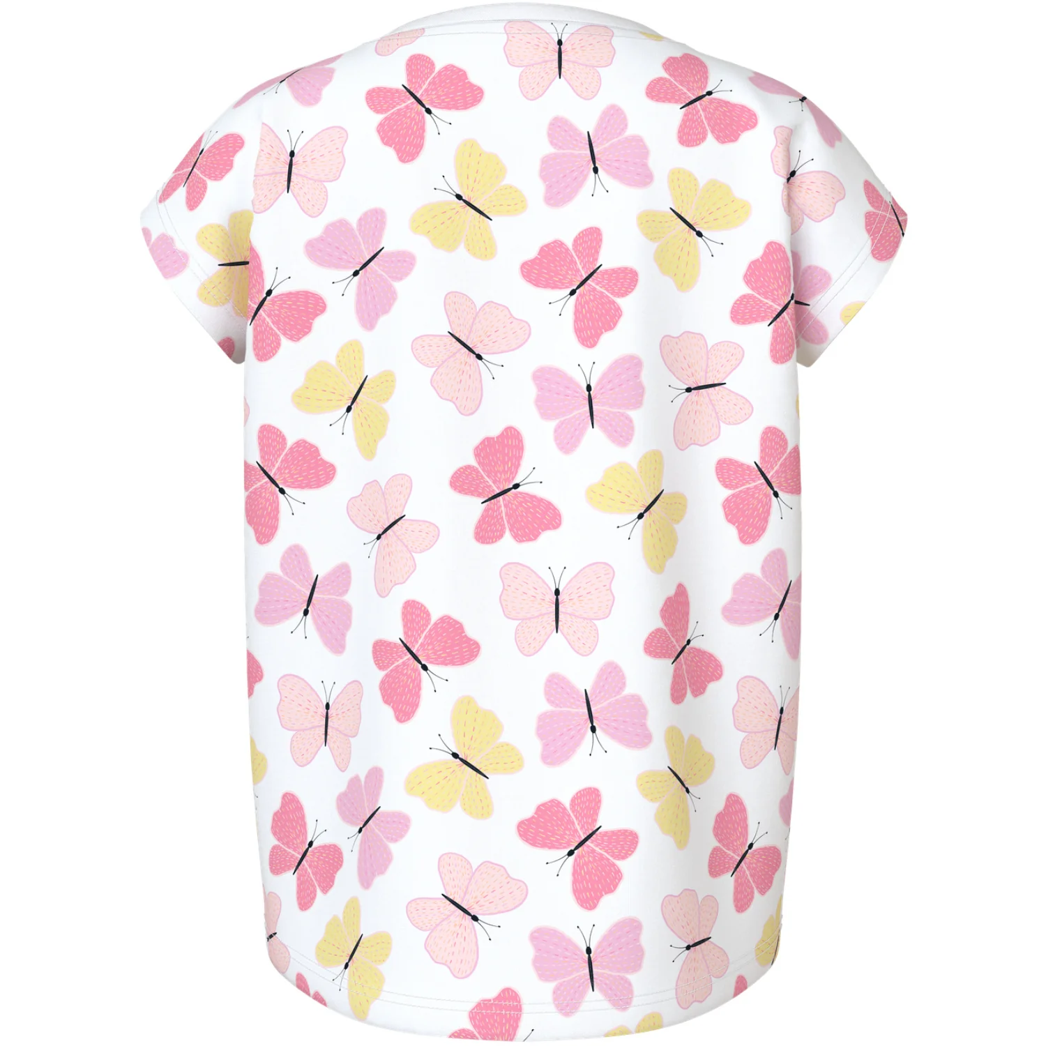 Name It Bright White Pink Butterfly Nmfvigga Capsl Top - Image 3