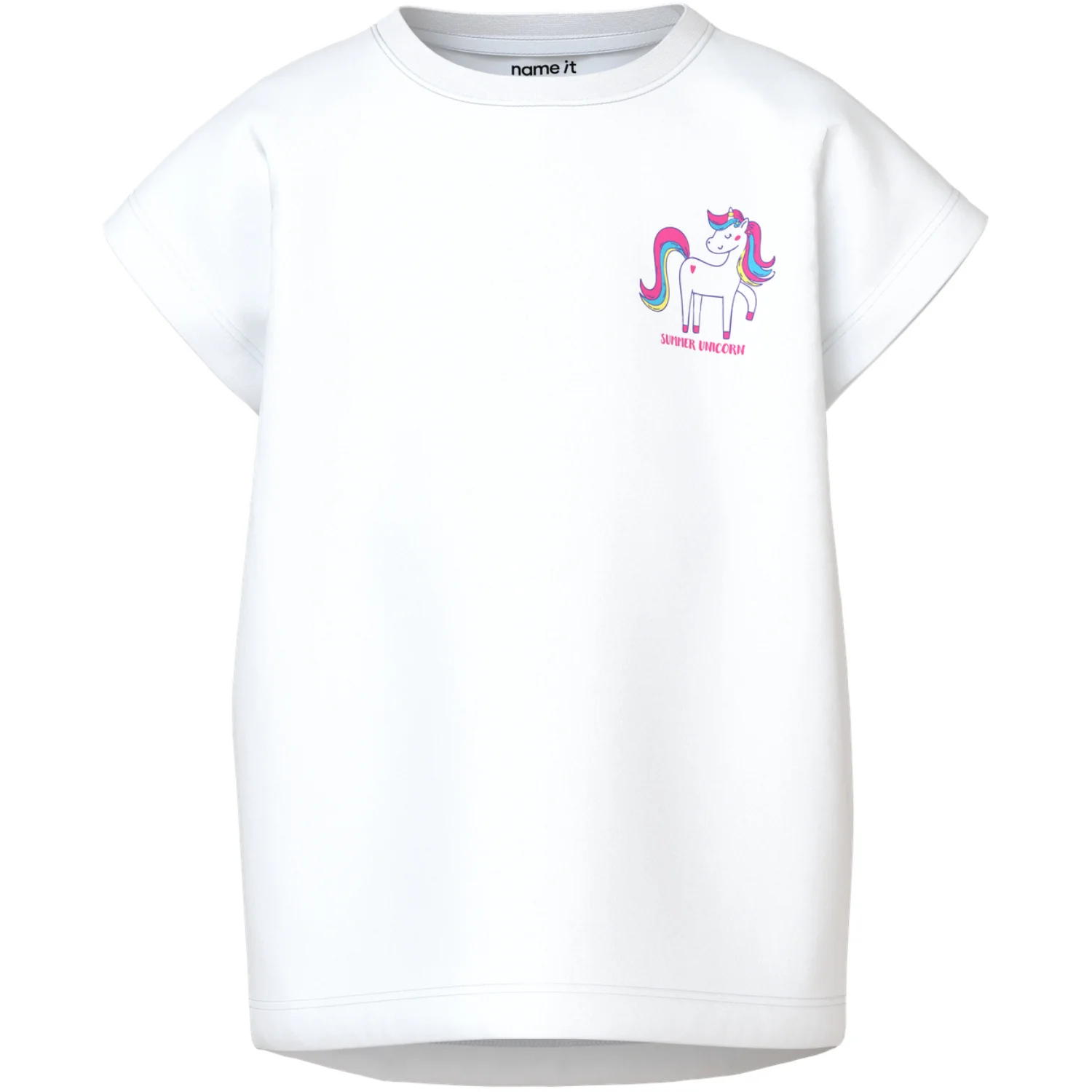 Name It Bright White Unicorn Nmfvarutti Capsl Loose Top