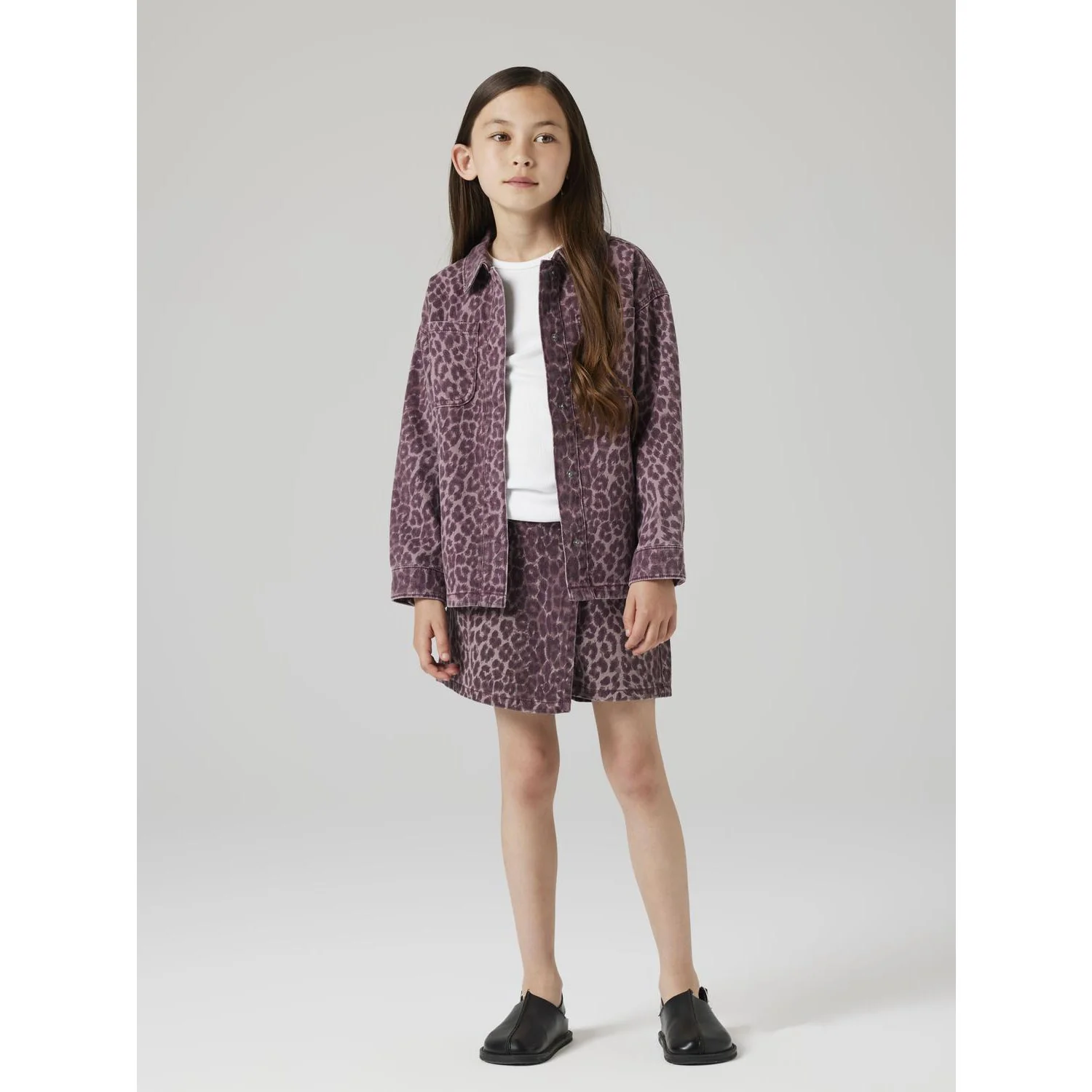 Name It Burgundy Leo Nkfleo Twill Shacket 4002-Td - Image 2