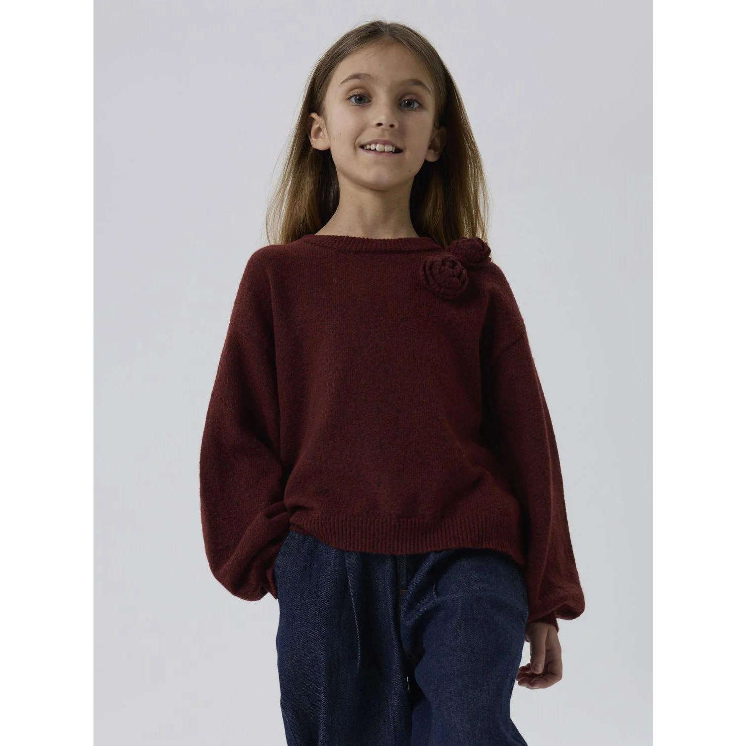 Name It Burgundy Nkfodessana Ls Knit - Image 3