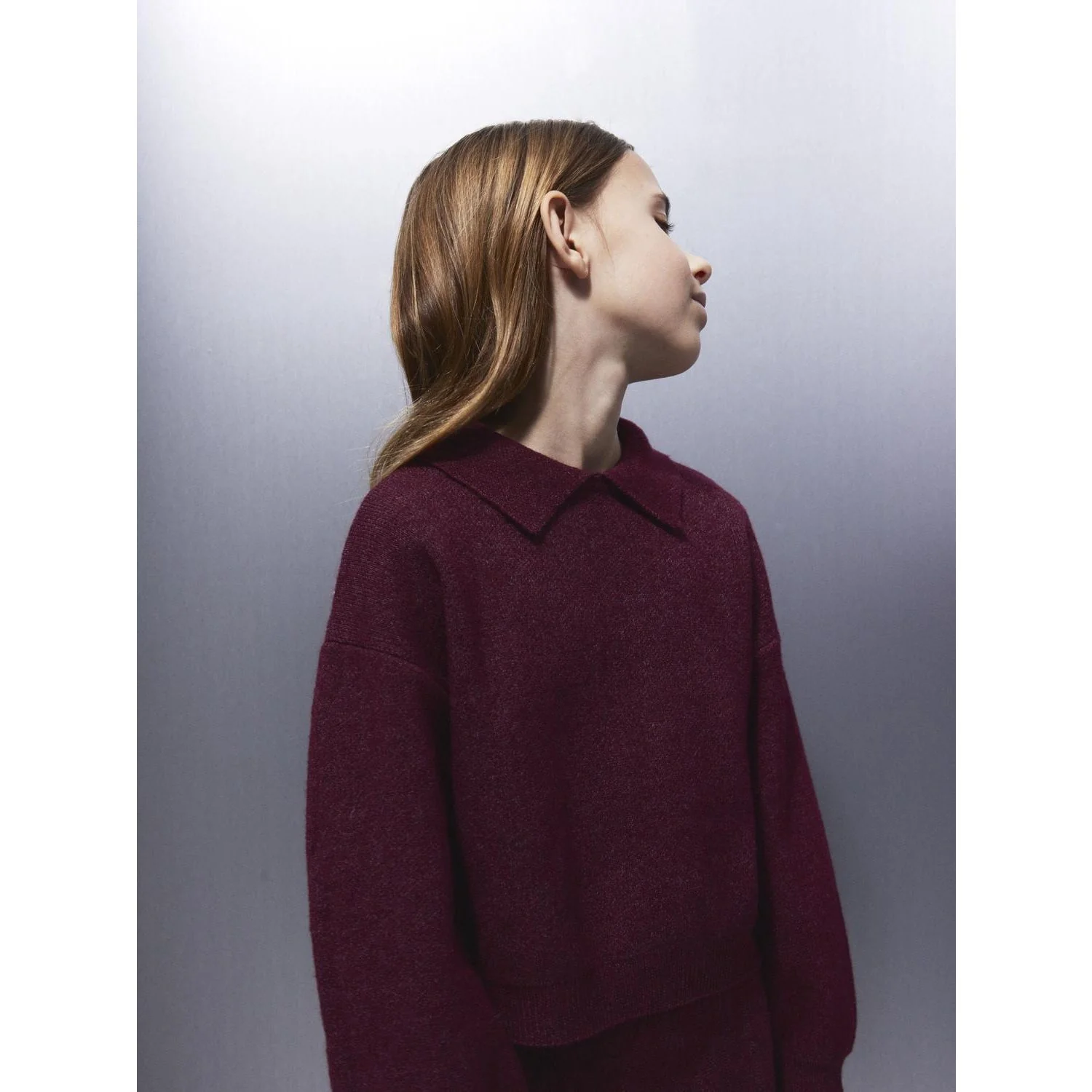 Name It Burgundy Nkfsonia Ls Polo Knit - Image 3