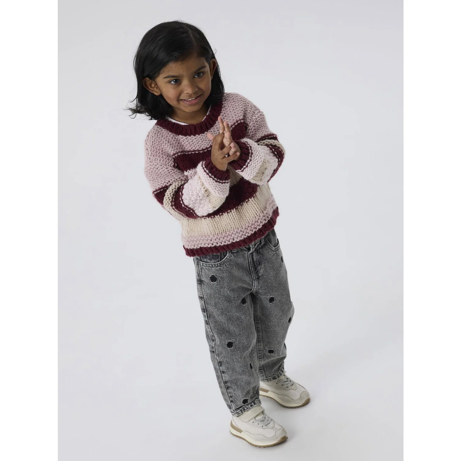 Name It Burgundy Nmfoline Ls Knit - Image 2