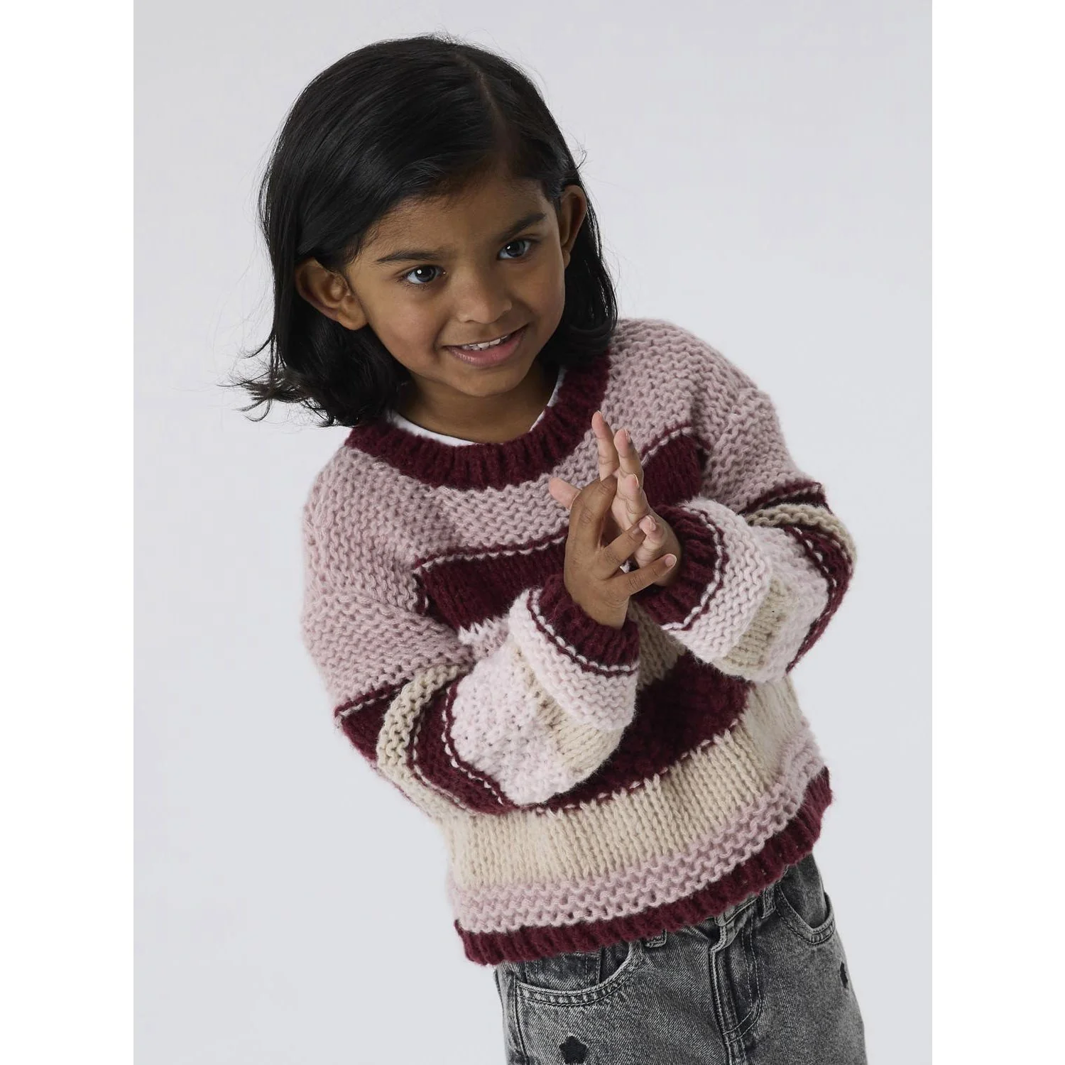 Name It Burgundy Nmfoline Ls Knit - Image 4