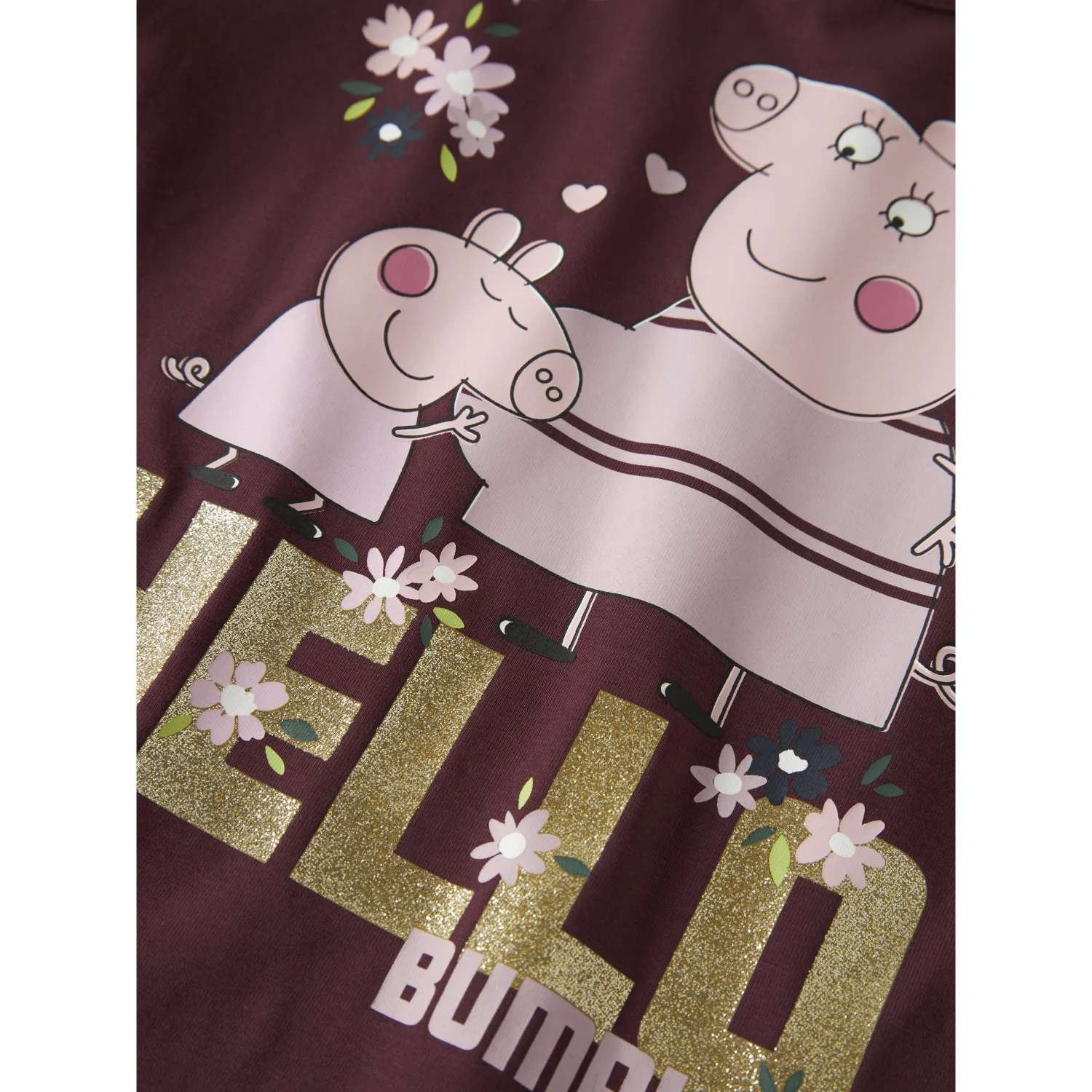 Name It Burgundy Nmfora Peppa Ls Nreg Top Box Cplg - Image 2