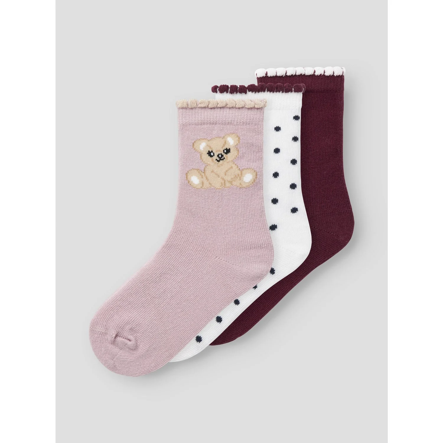Name It Burgundy Nmfriva 3p Socks - Image 4