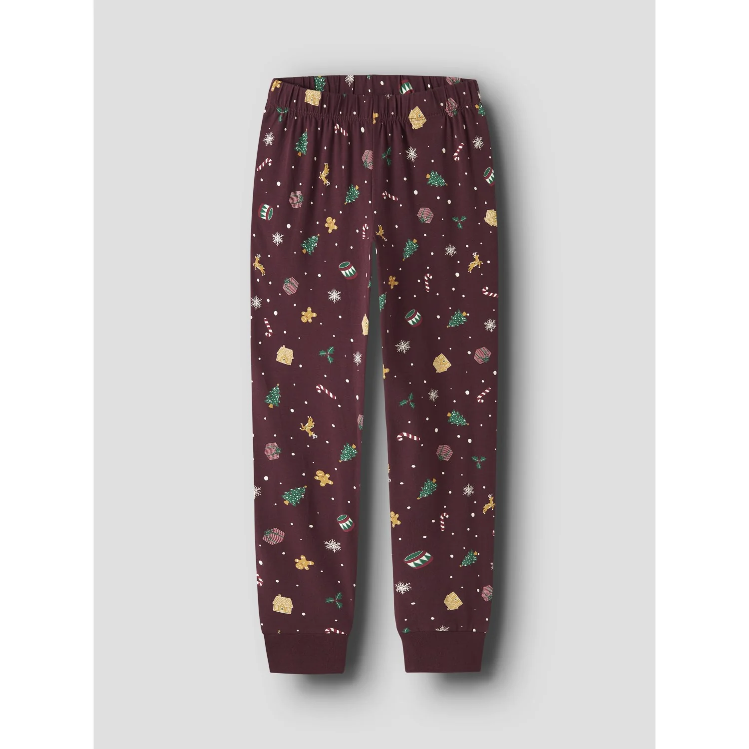 Name It Burgundy Xmas AOP Nknvismas Ls Nightset - Image 3