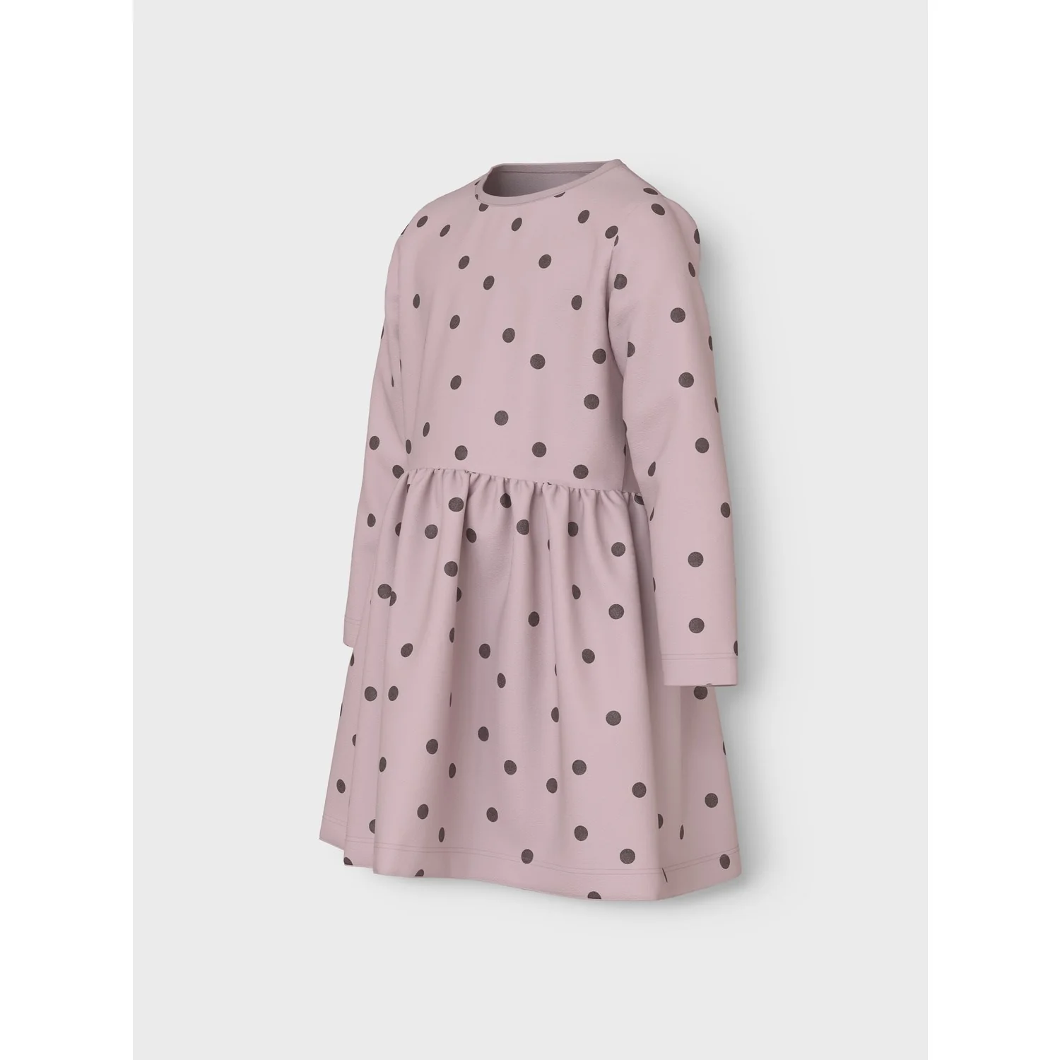 Name It Burnished Lilac Peppercorn Dot Nmfvivian Ls Dress - Image 2
