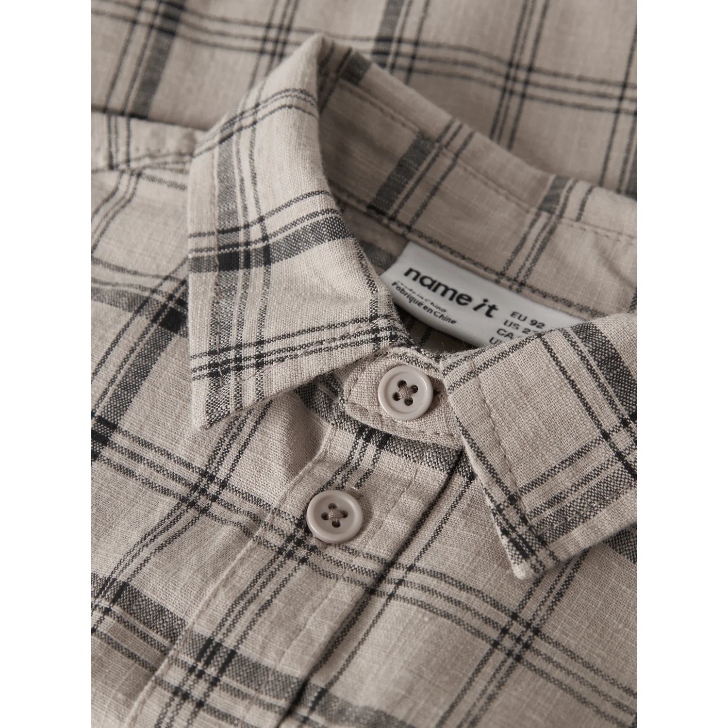 Name It Chateau Gray Check Nmmhowie Ss Nreg Shirt Box - Image 2