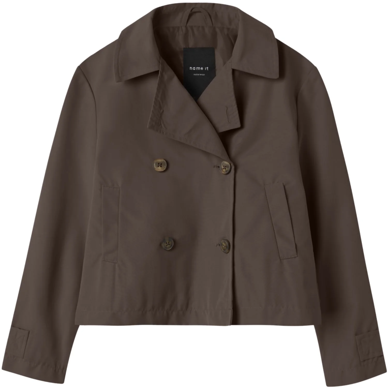 Name It Chocolate Brown Nkfmadelin Trench Coat Short