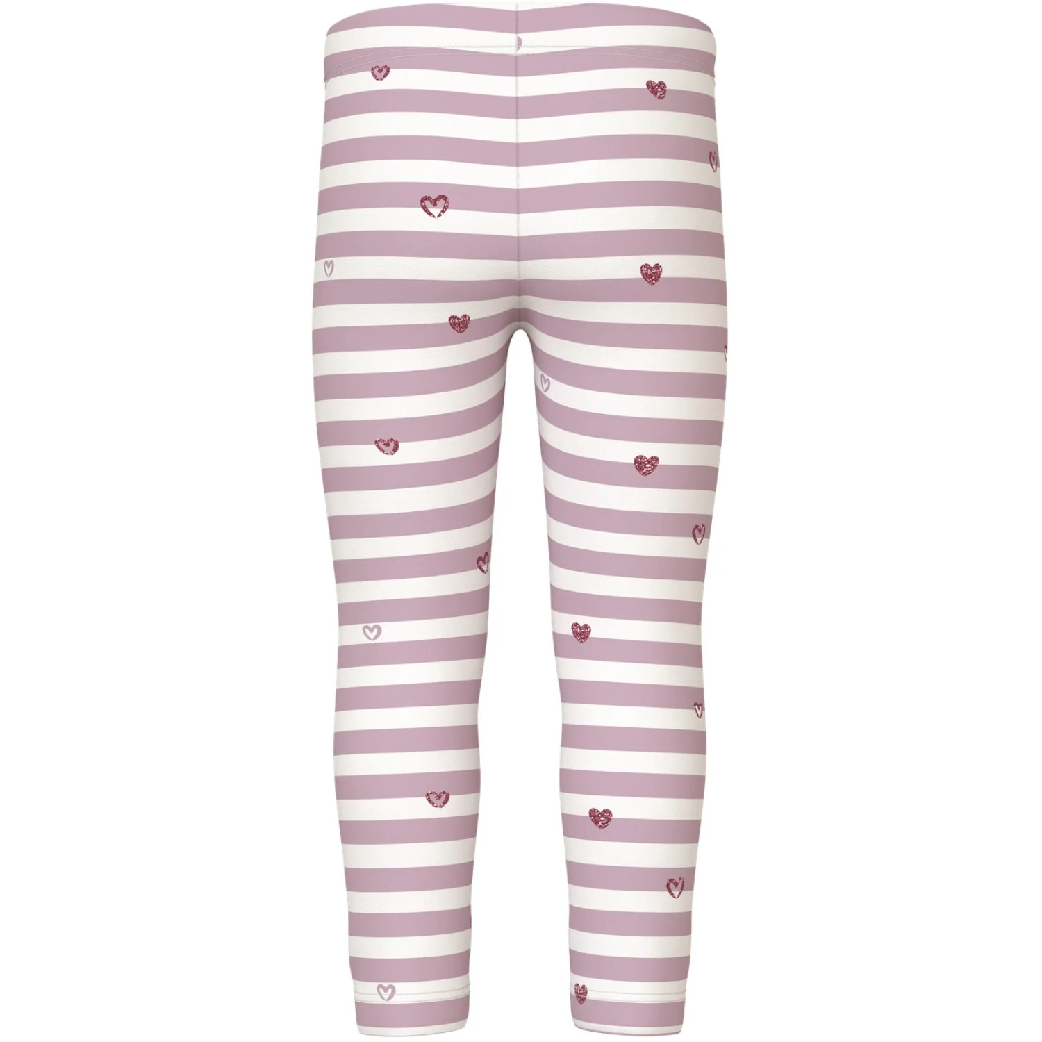 Name It Cloud Dancer Heart Stripe Nmfdavina Aop Swe Leggings Bru - Image 2
