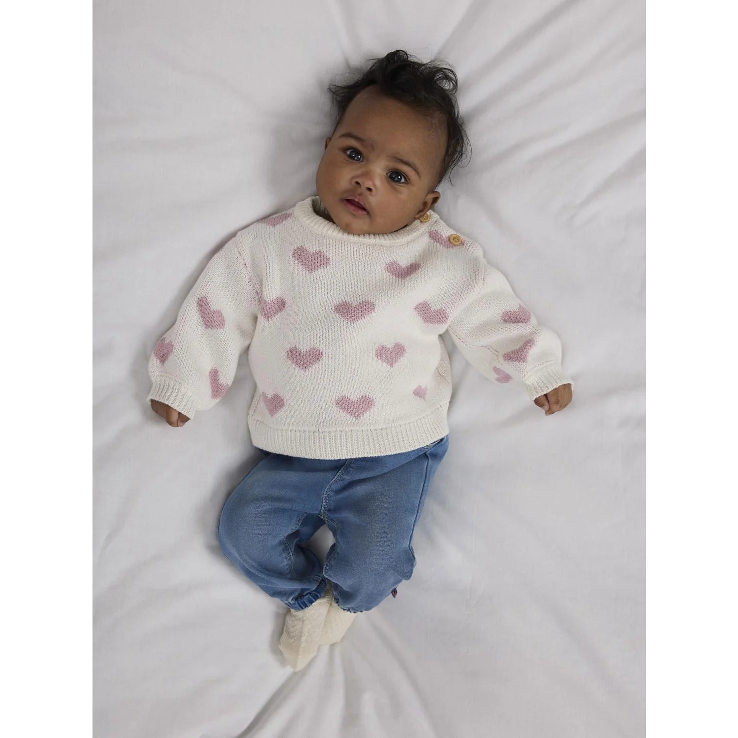 Name It Cloud Dancer Keepsake Lilac Heart Nbfoana Ls Knit - Image 2