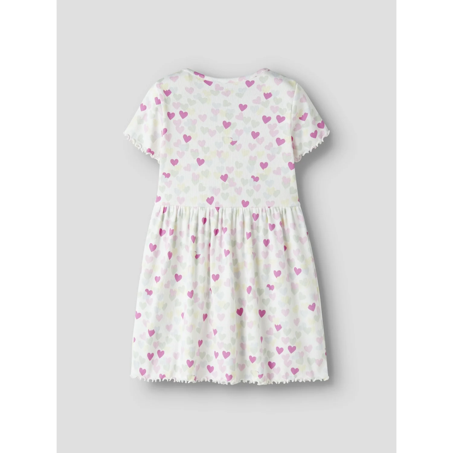 Name It Cloud Dancer Random Hearts Nmfvemia Ss Dress - Image 3