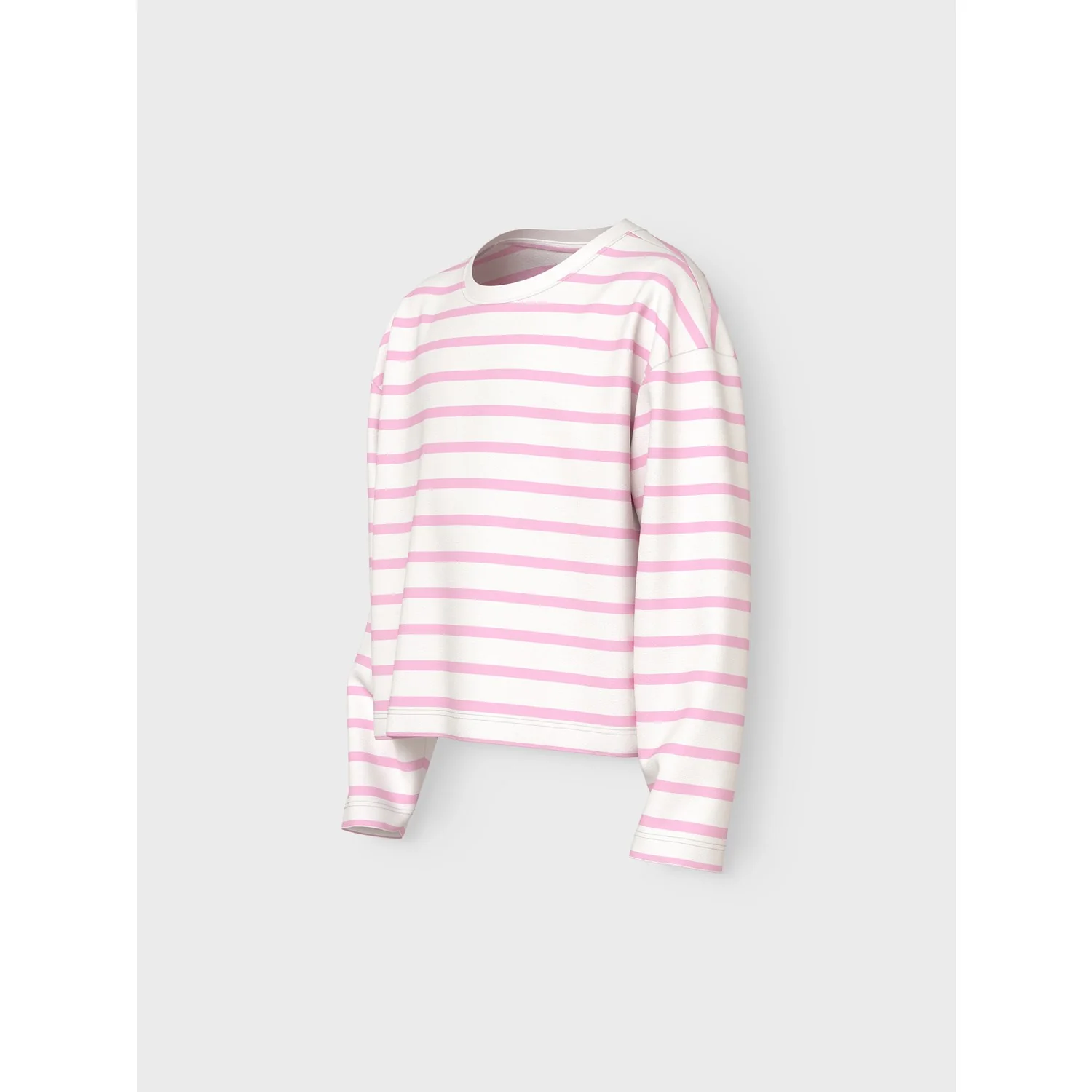 Name It Cloud Dancer Sweet Dreams Stripe Nkfvita Ls Short Rlx Top - Image 2