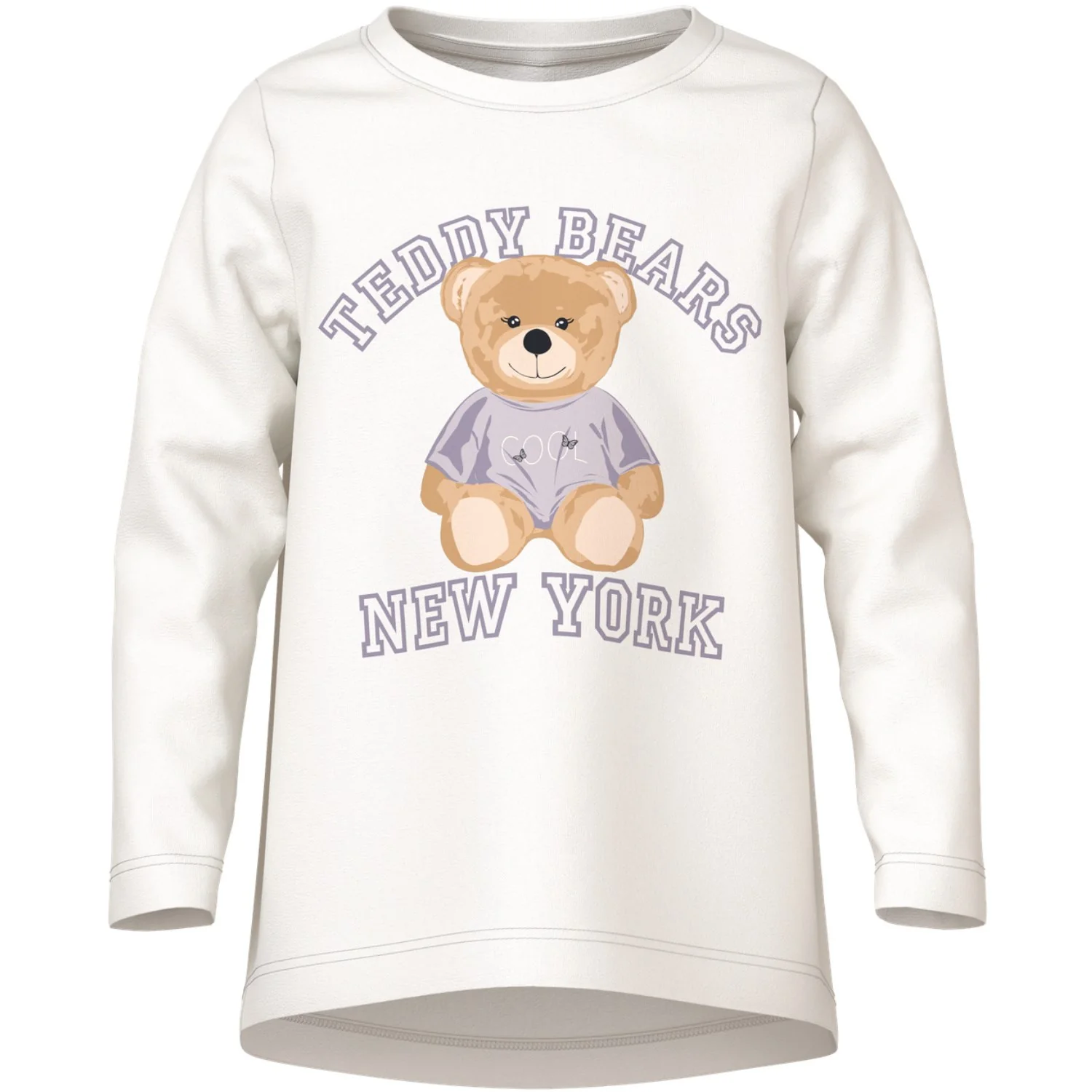 Name It Cloud Dancer Teddy Bear Nmfviolet Ls Loose Top