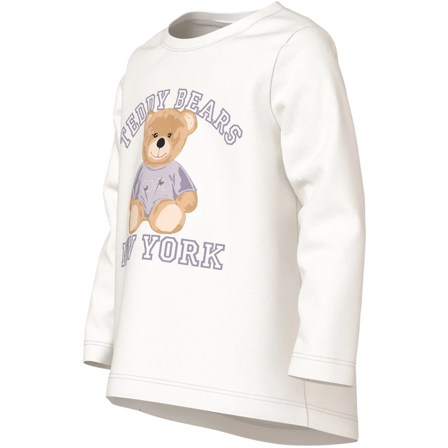 Name It Cloud Dancer Teddy Bear Nmfviolet Ls Loose Top - Image 2