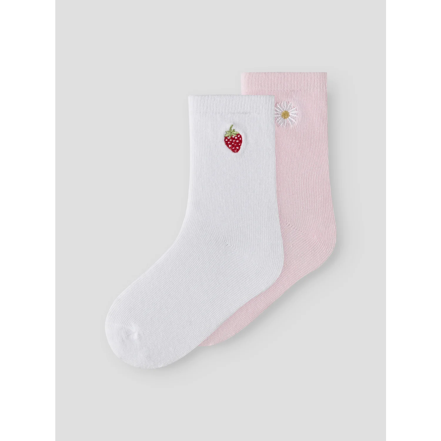 Name It Cradle Pink Bright White Nmfjuliso 2P Socks - Image 3