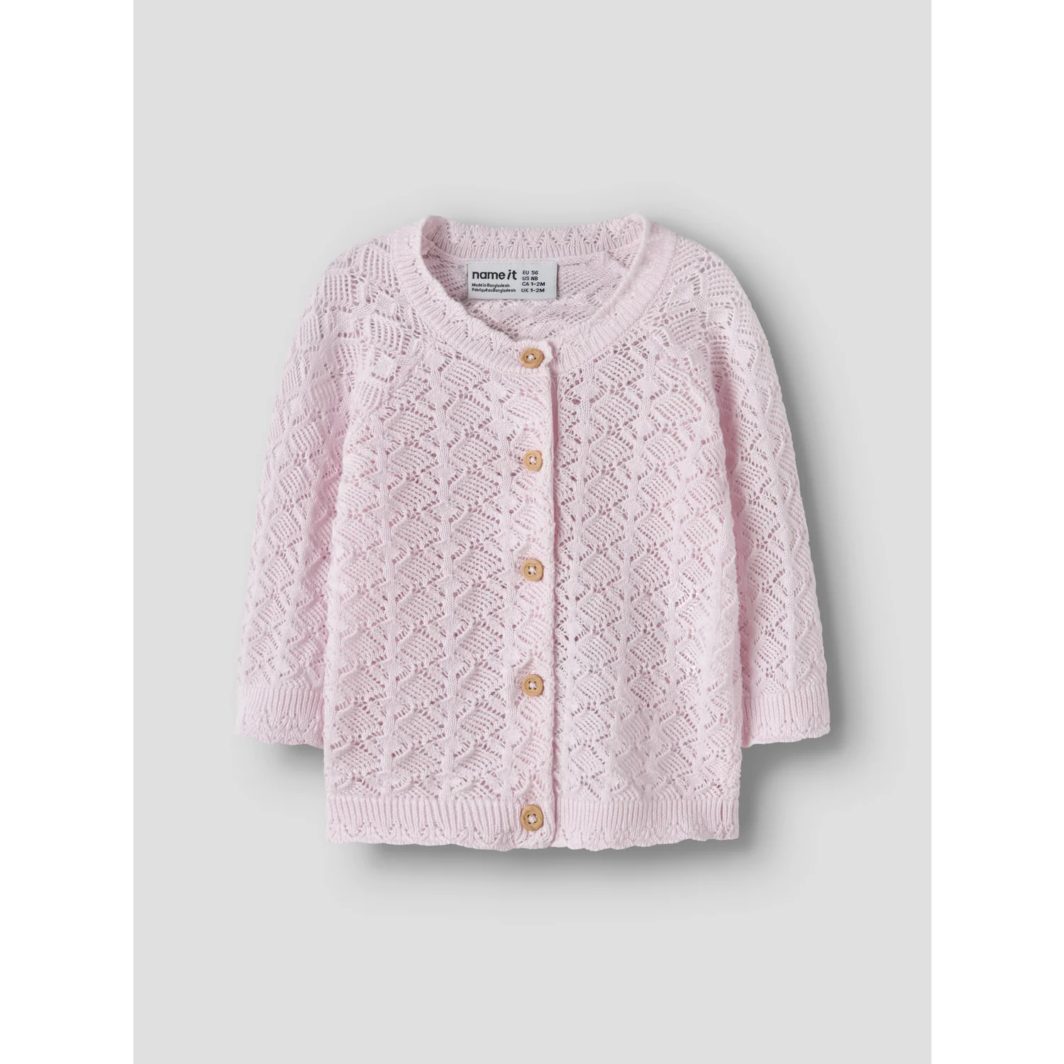 Name It Cradle Pink Nbfjenny Ls Knit Card - Image 3